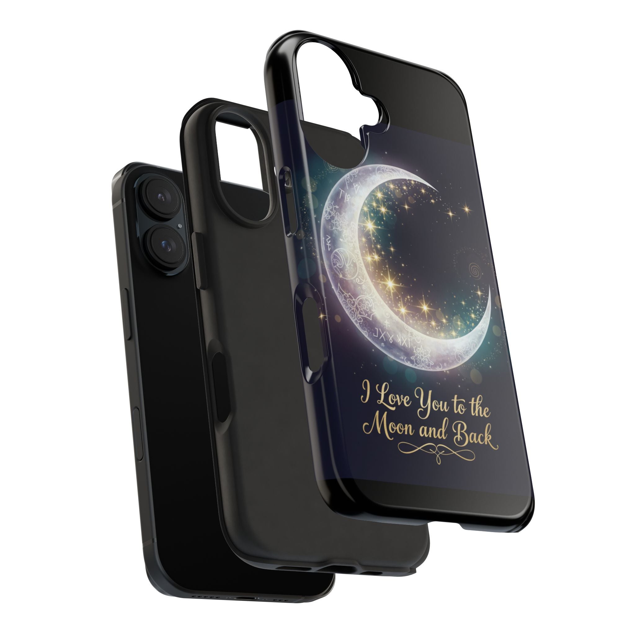 I Love You to the Moon and Back iPhone Case | Moon and Stars Tough Case
