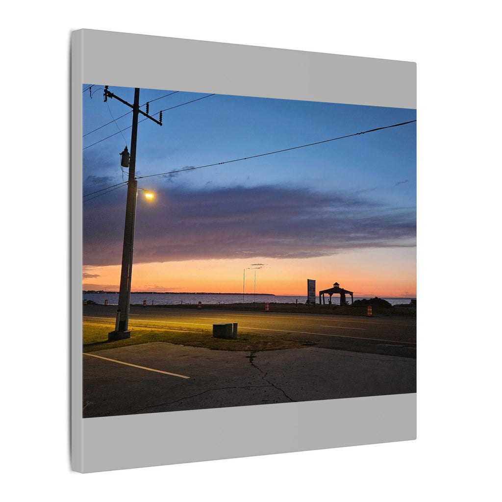 Sunset Pier Silhouette Canvas | Stretched Matte Wall Art