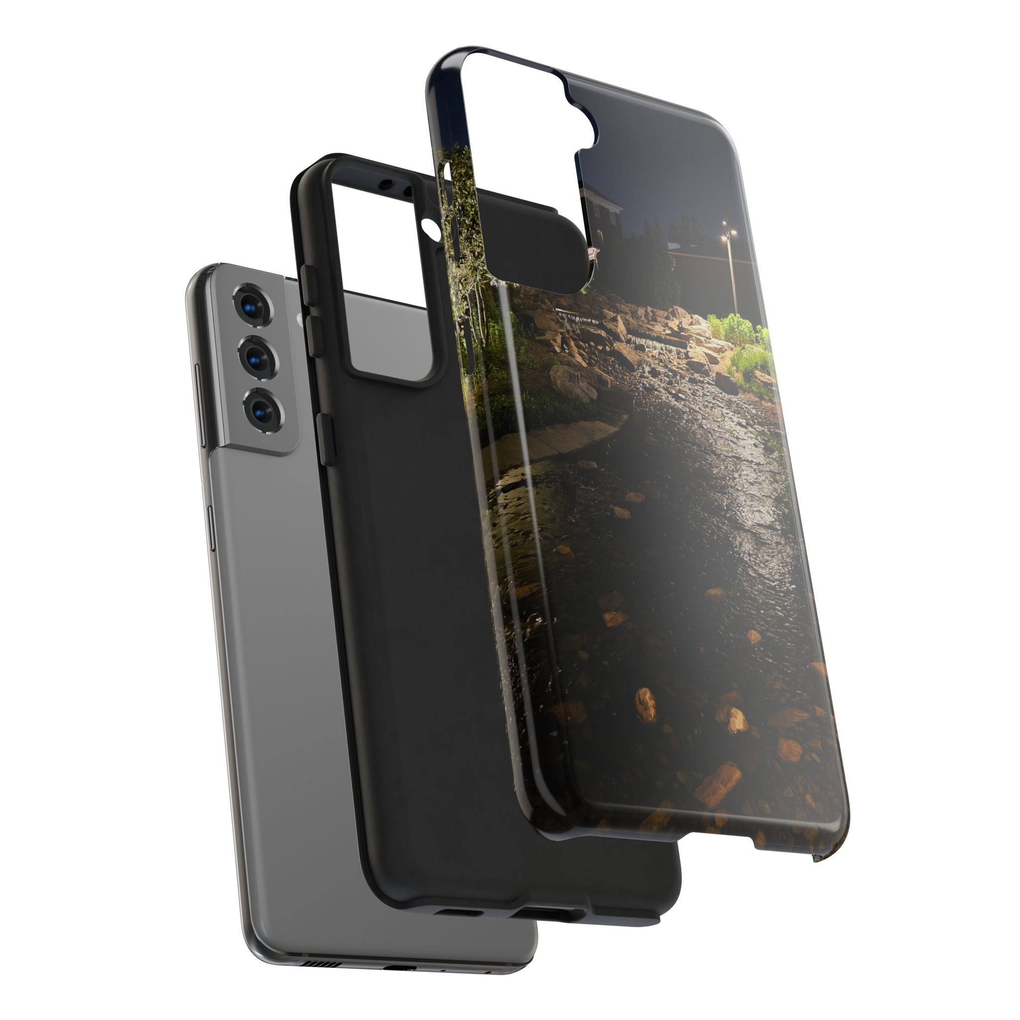 Night River Phone Case — Moody Outdoor Landscape Protective Cover