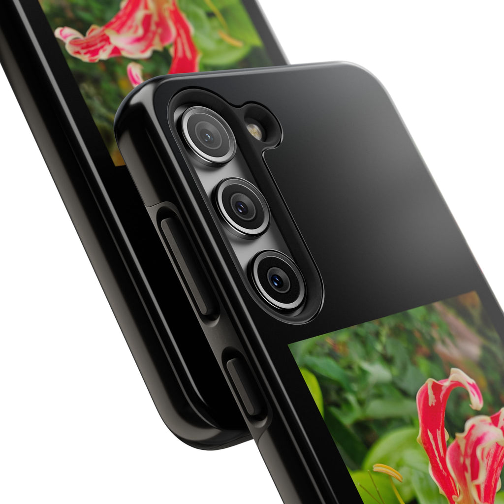 Gloriosa Lily Tough Phone Case | Red Tropical Flower Phone Case