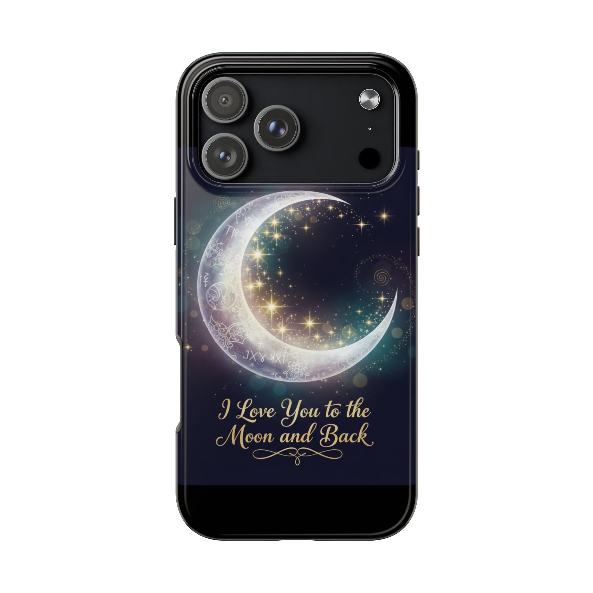 I Love You to the Moon and Back iPhone Case | Moon and Stars Tough Case