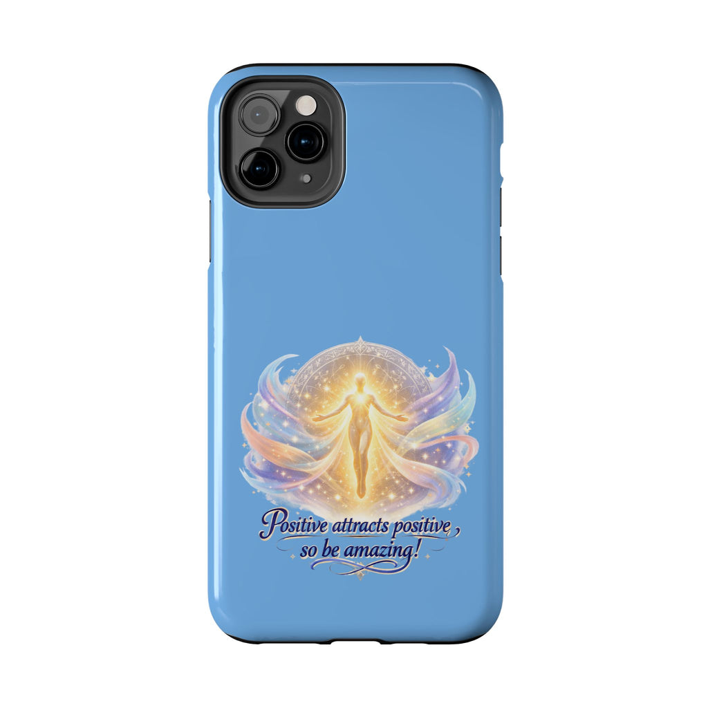 Positive Attracts Positive angel artwork Phone Case | inspirational spiritual design