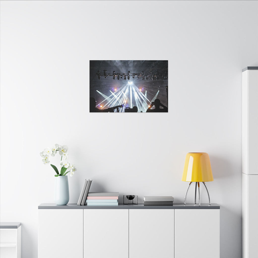 Concert Stage Lights Canvas, Matte Stretched Wall Art | Live Music