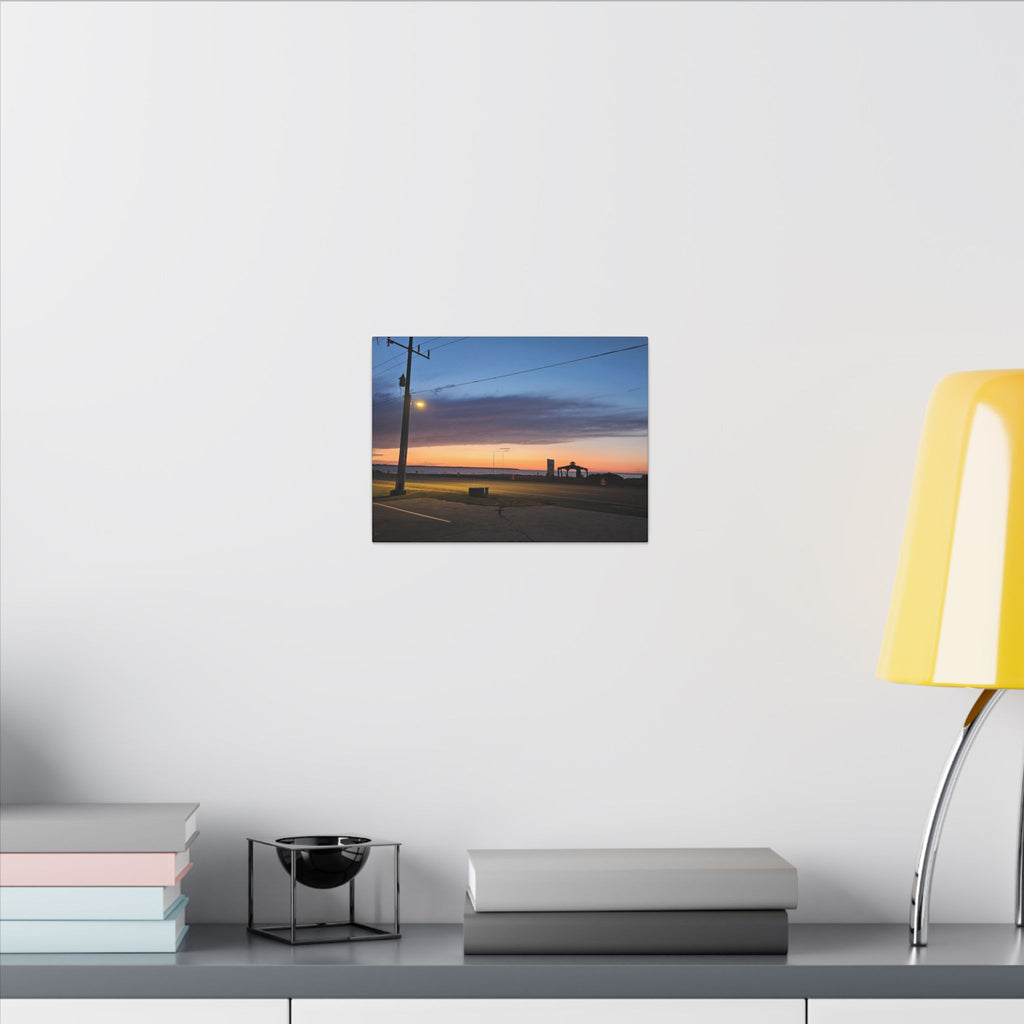 Sunset Pier Silhouette Canvas | Stretched Matte Wall Art