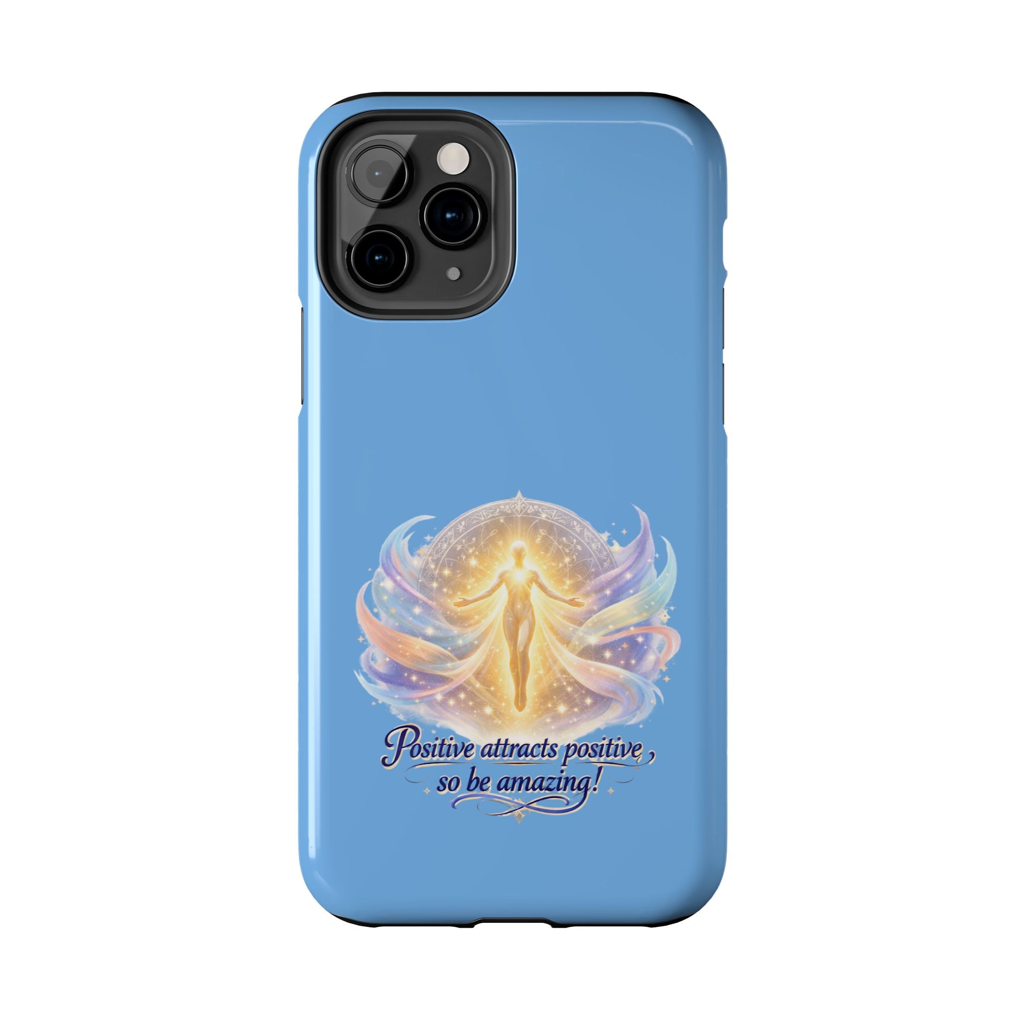 Positive Attracts Positive angel artwork Phone Case | inspirational spiritual design
