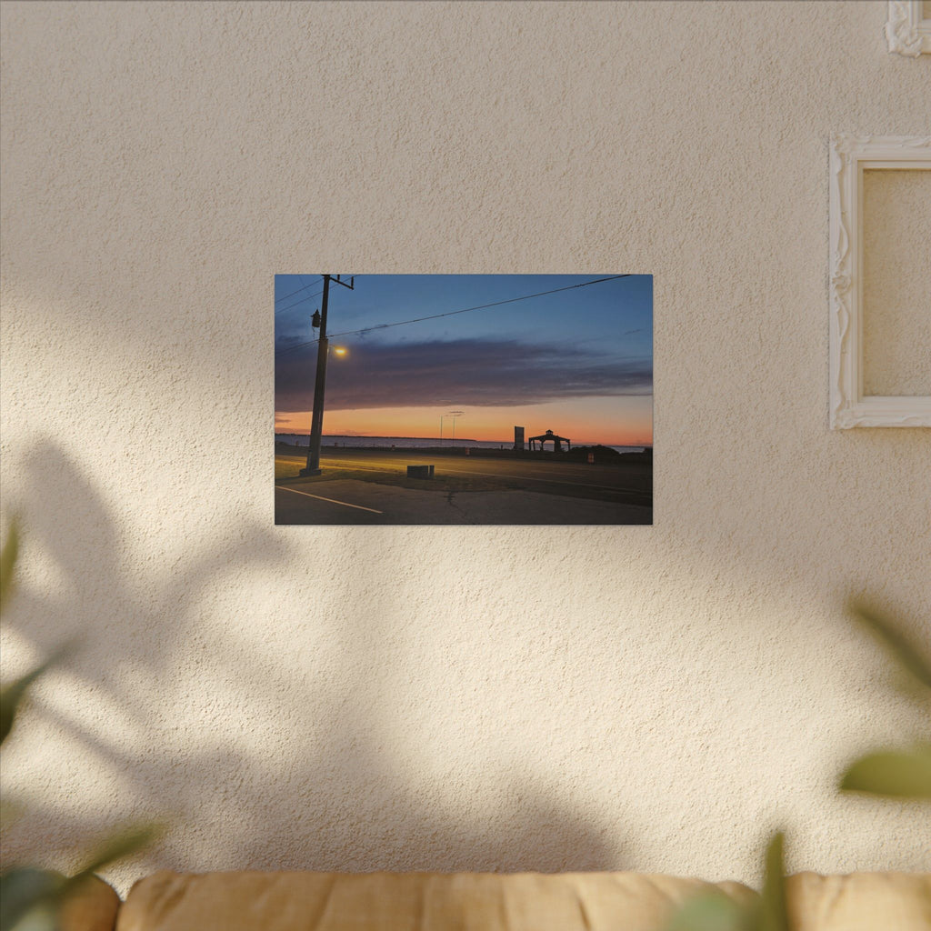 Sunset Pier Silhouette Canvas | Stretched Matte Wall Art