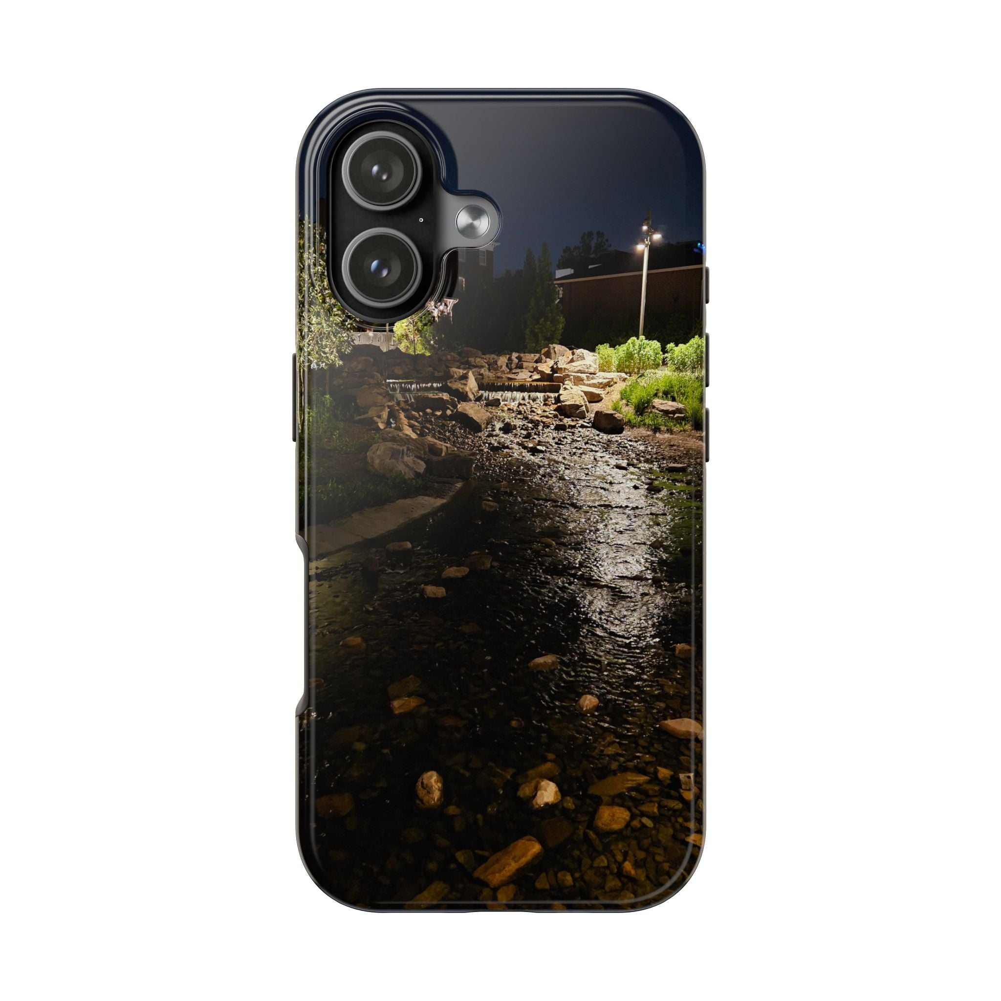 Night River Phone Case — Moody Outdoor Landscape Protective Cover