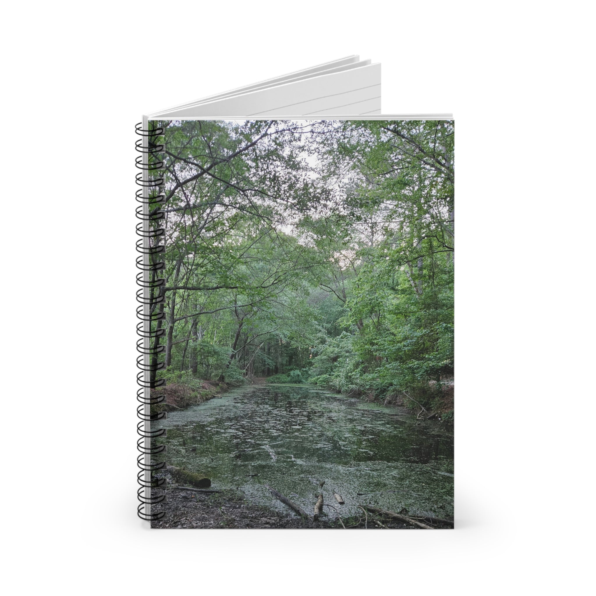 Mossy Pond Spiral Notebook — Lined Journal for Nature Lovers