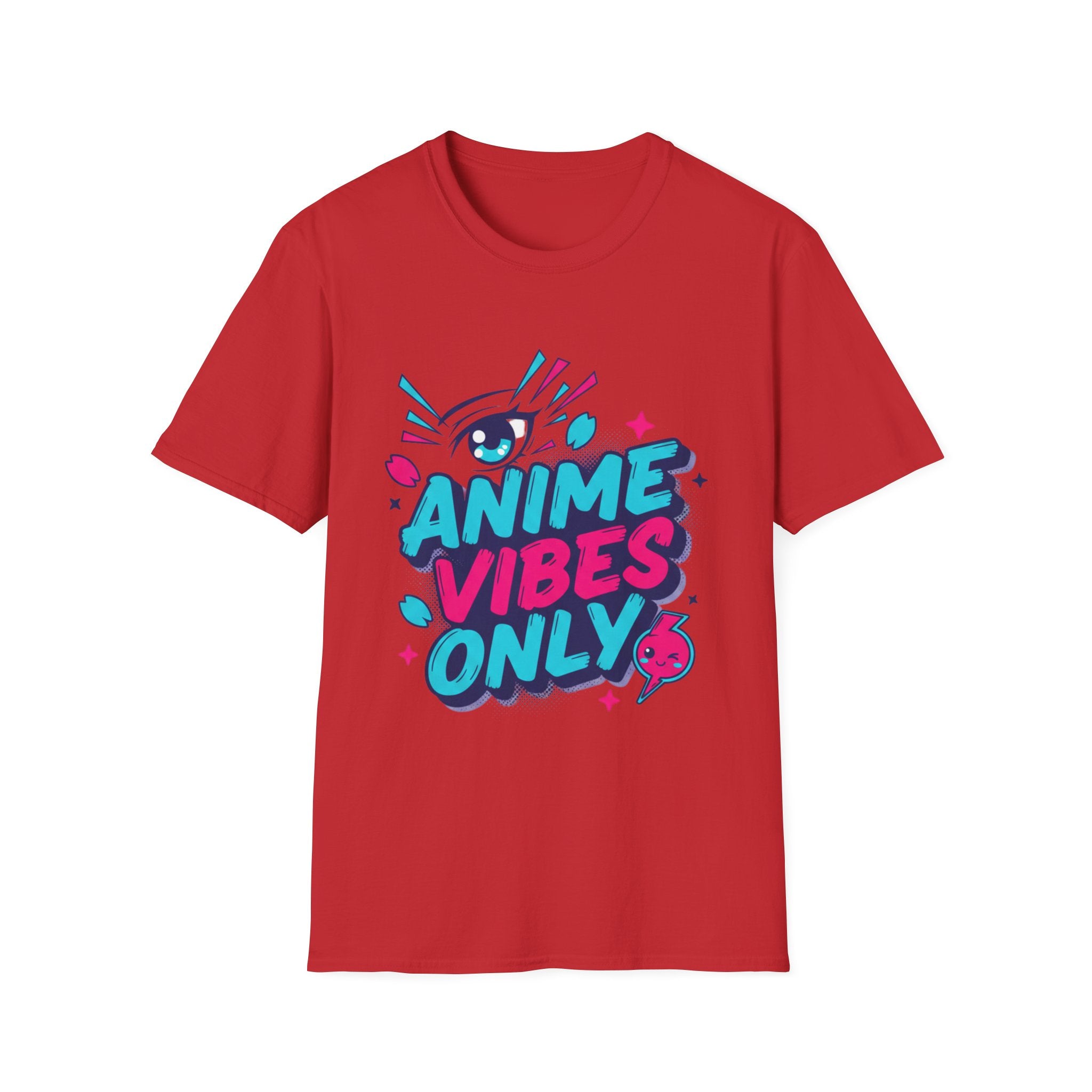 Anime Vibes Only T-Shirt | Retro Neon Anime Eye Design