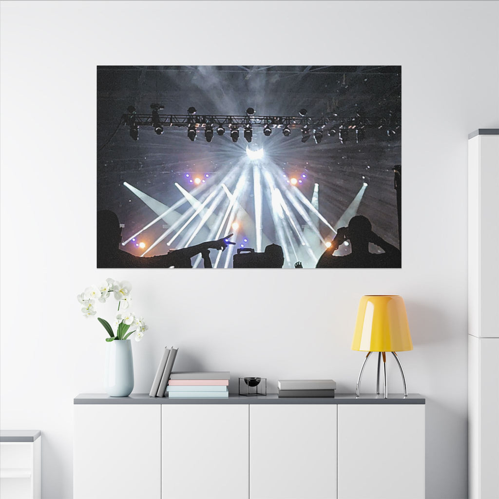 Concert Stage Lights Canvas, Matte Stretched Wall Art | Live Music
