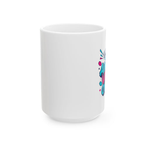 Anime Vibes Only Mug | Pink Blue Pop Art Ceramic Mug