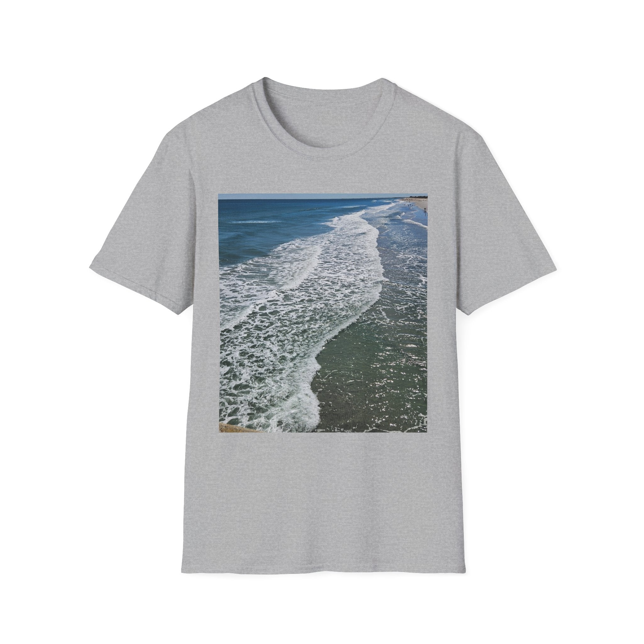 Beach Waves Photo T-Shirt — Coastal Ocean Surf Graphic Tee