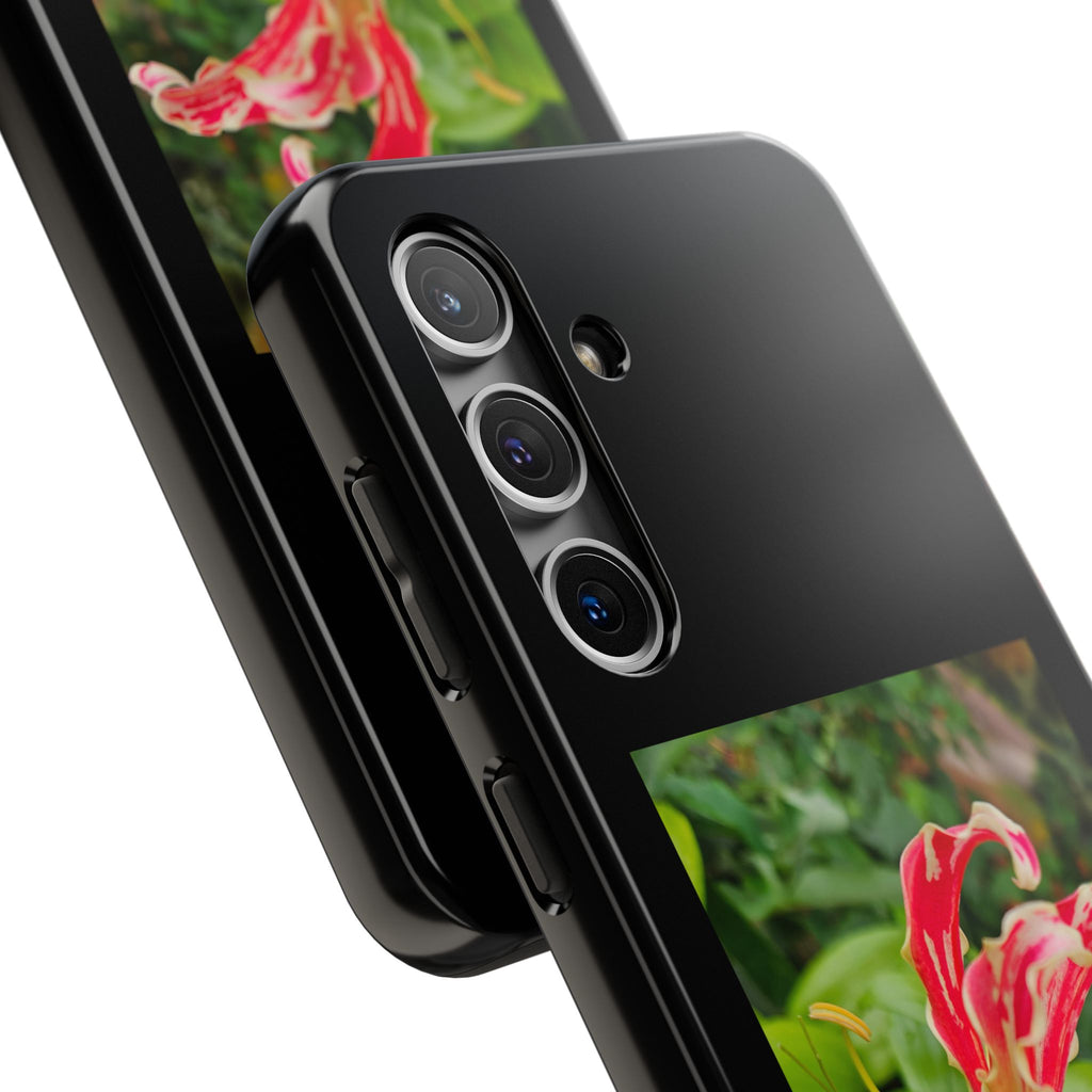 Gloriosa Lily Tough Phone Case | Red Tropical Flower Phone Case