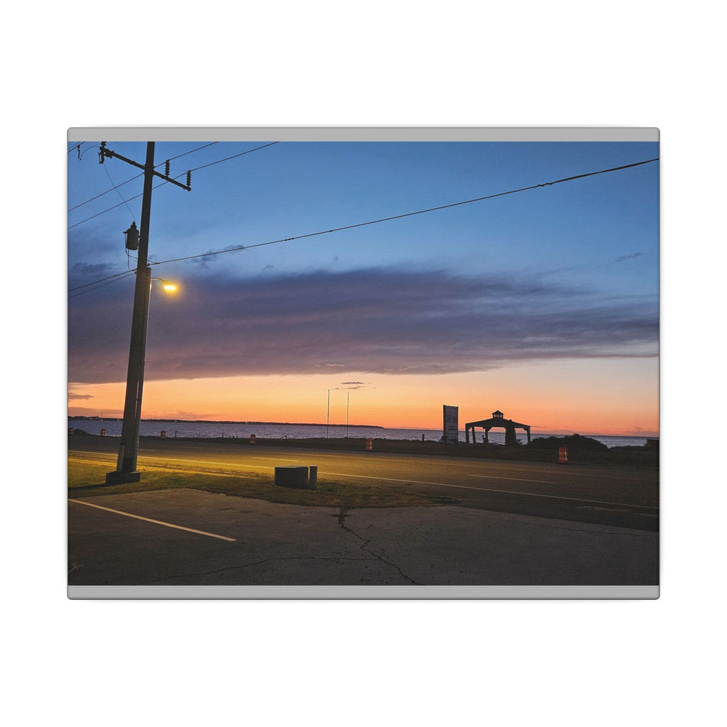 Sunset Pier Silhouette Canvas | Stretched Matte Wall Art