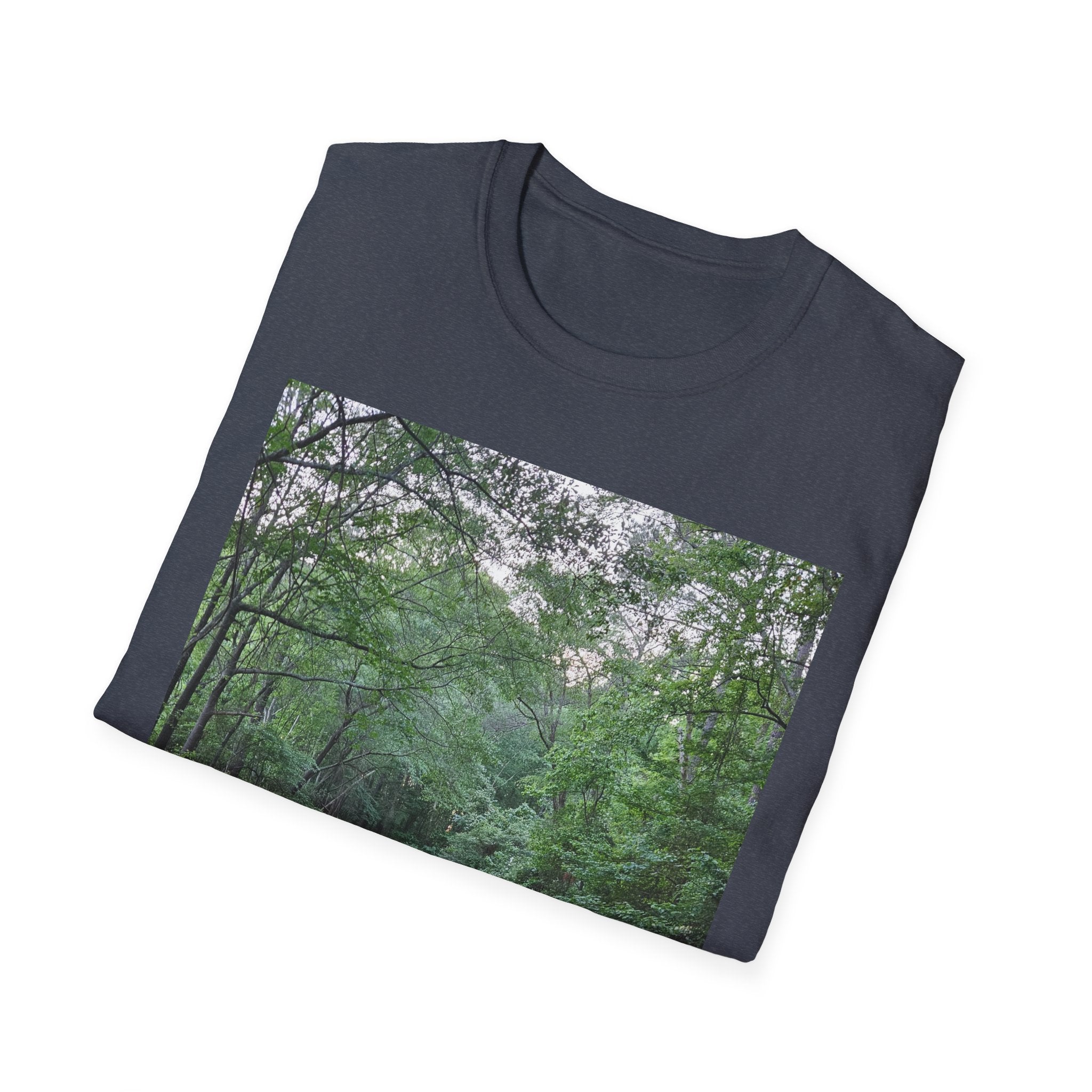 Mossy Pond T‑Shirt — Serene Green Nature Photography Tee