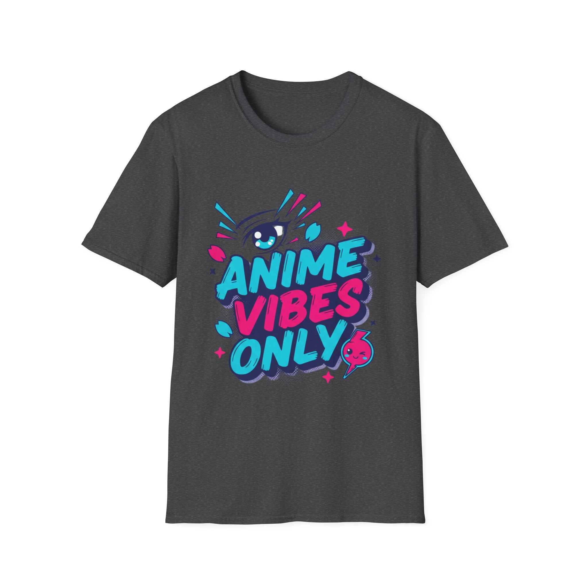 Anime Vibes Only T-Shirt | Retro Neon Anime Eye Design