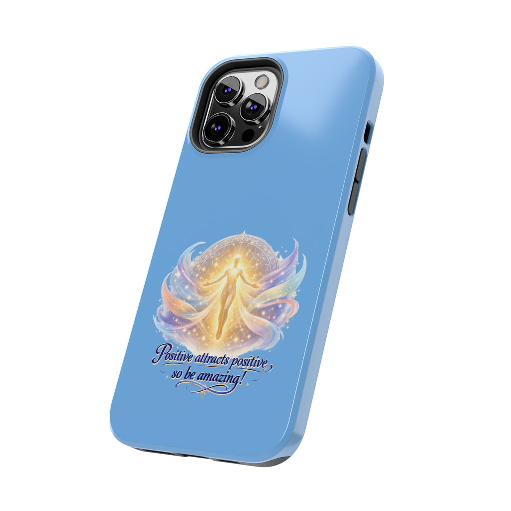 Positive Attracts Positive angel artwork Phone Case | inspirational spiritual design