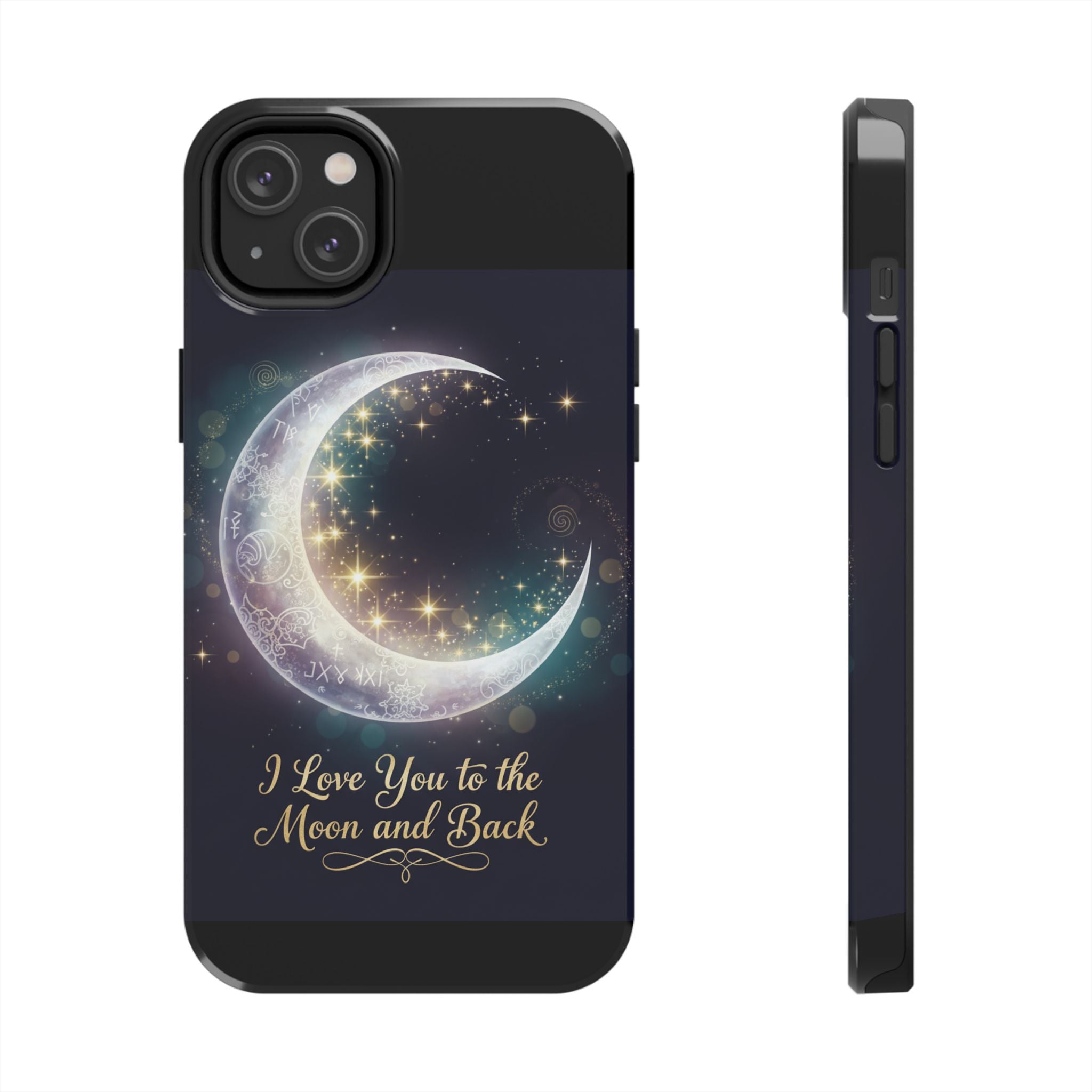 I Love You to the Moon and Back iPhone Case | Moon and Stars Tough Case