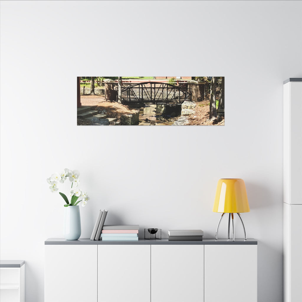 Park Footbridge Photograph Matte Canvas | Stretched Wall Art