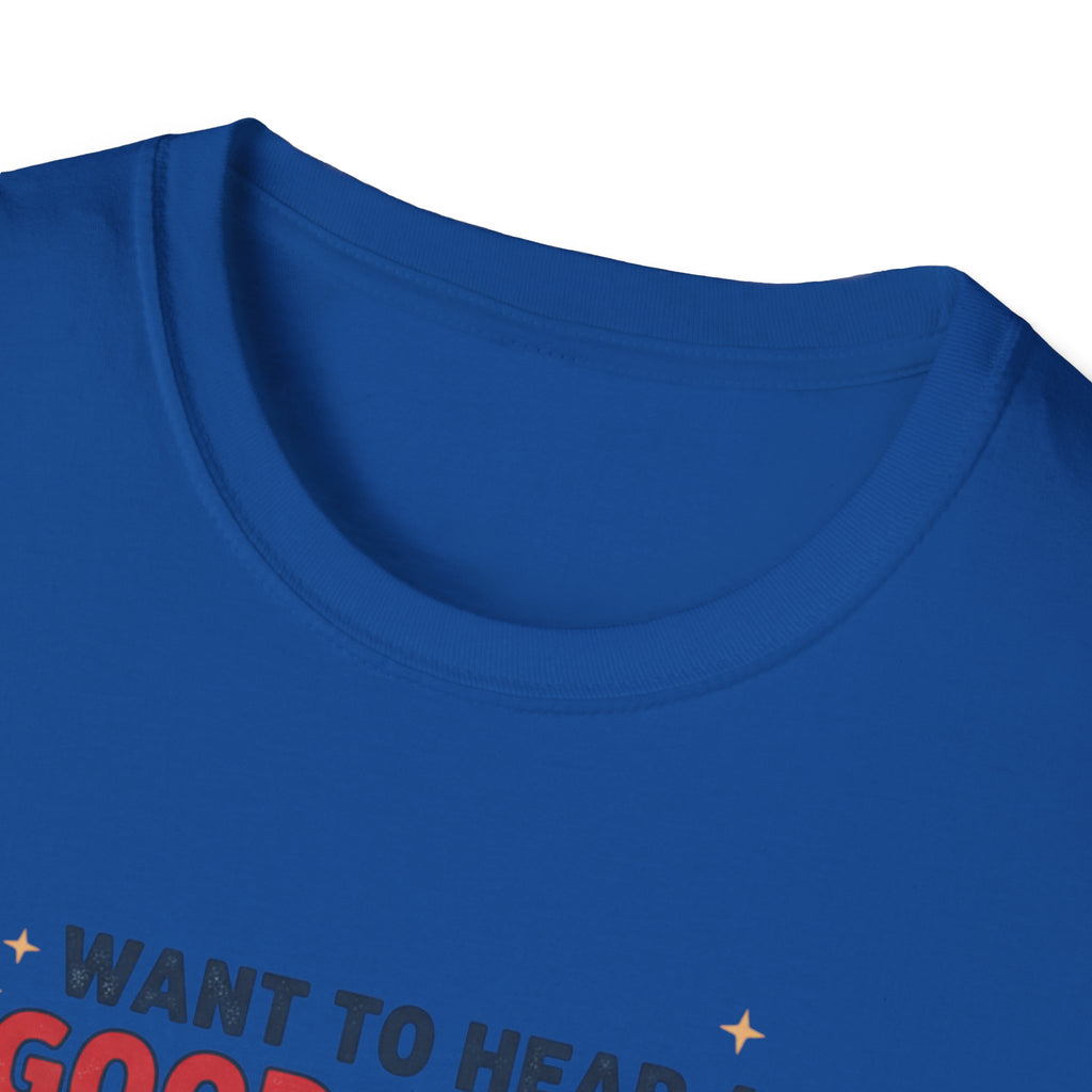 'Want to Hear a Good Knock Knock Joke?' T-Shirt — Novelty Door Cartoon Tee