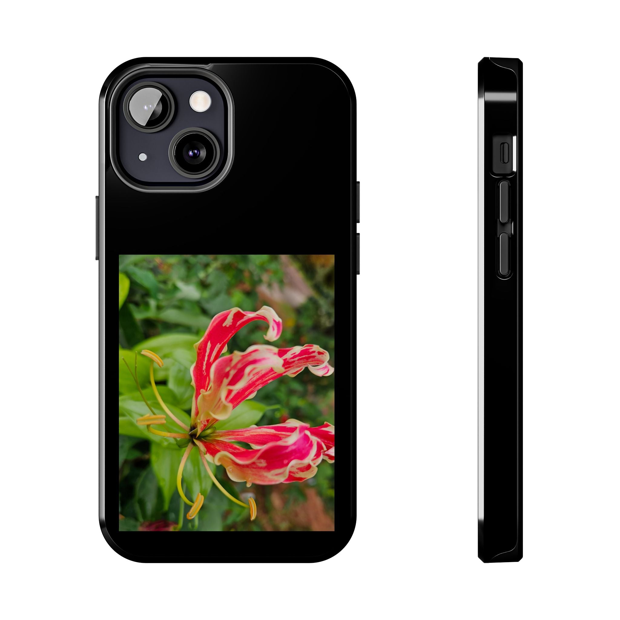 Gloriosa Lily Tough Phone Case | Red Tropical Flower Phone Case