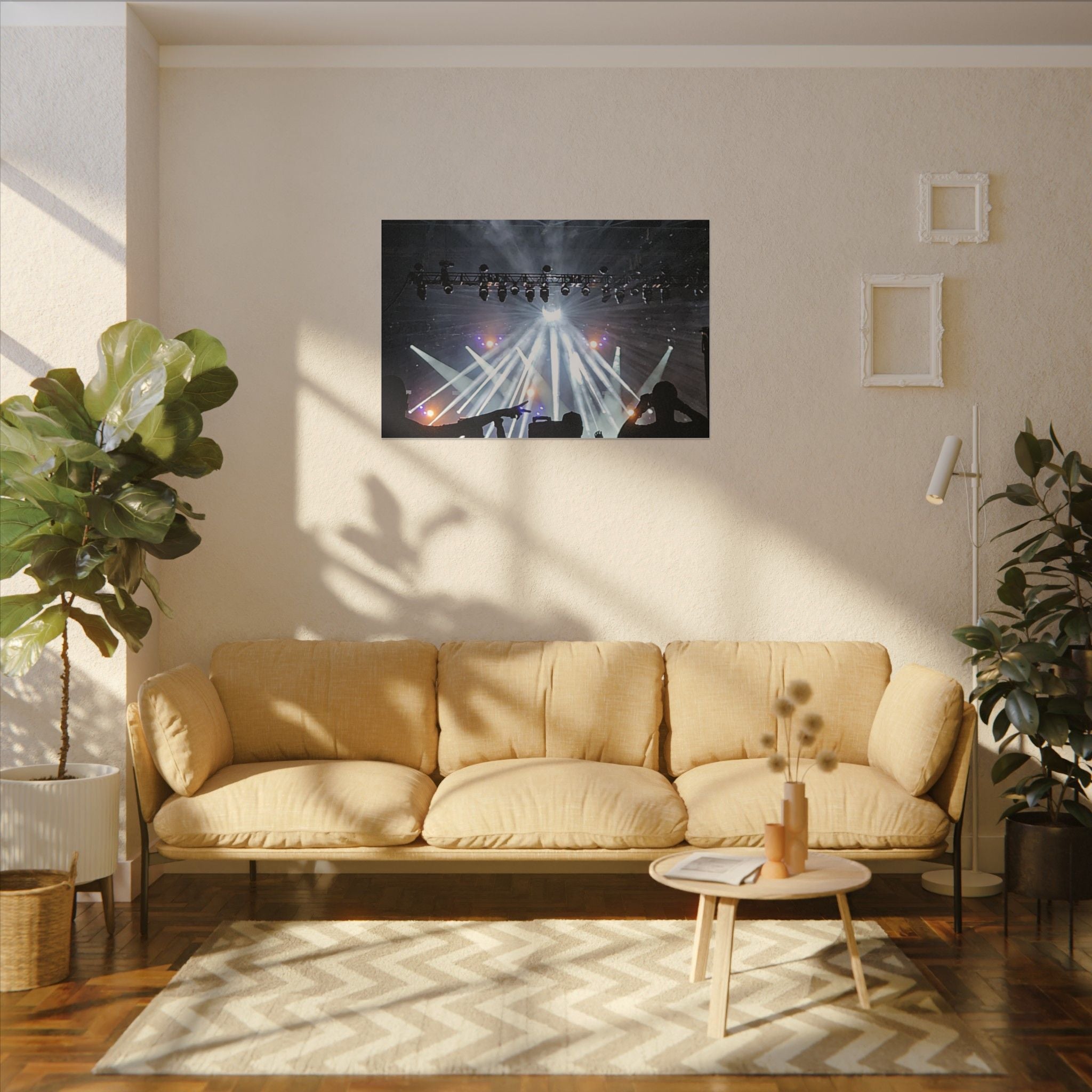Concert Stage Lights Canvas, Matte Stretched Wall Art | Live Music