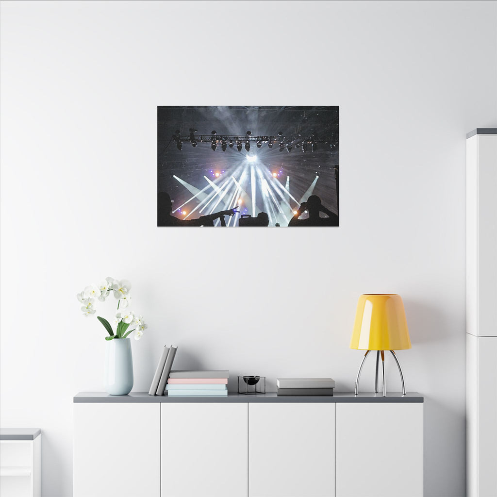 Concert Stage Lights Canvas, Matte Stretched Wall Art | Live Music