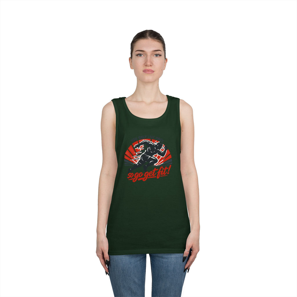 You Only Live Once So Go Get Fit tank top | Fitness Motivational Workout Tee