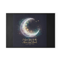 I Love You to the Moon and Back Glass Cutting Board | Crescent Moon Stars