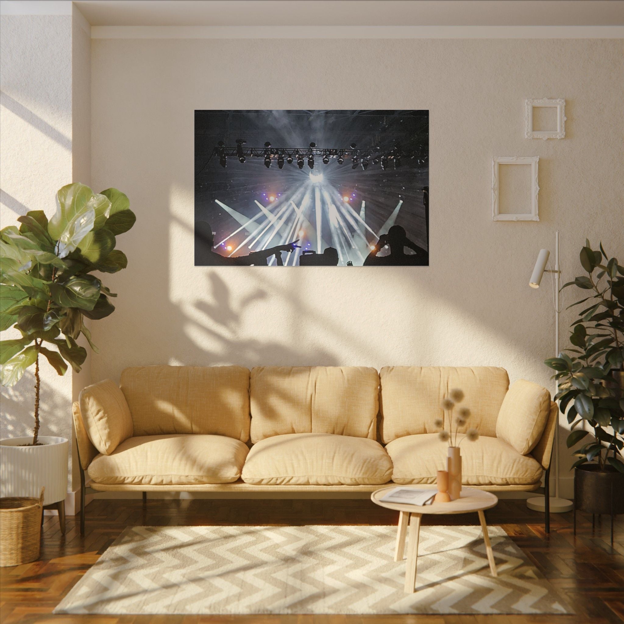 Concert Stage Lights Canvas, Matte Stretched Wall Art | Live Music