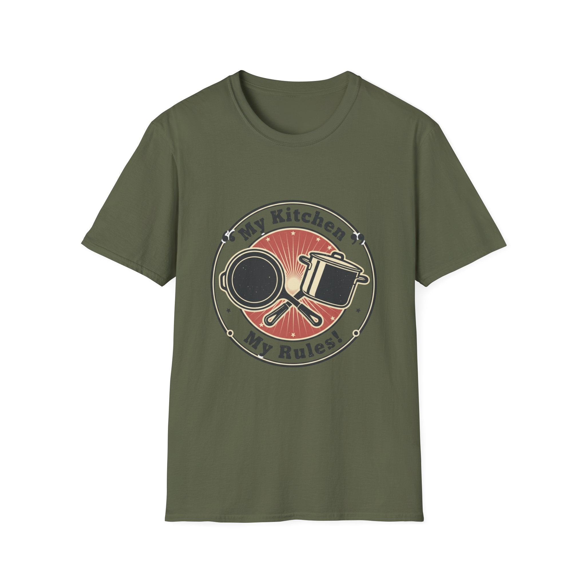 My Kitchen My Rules T-Shirt — Funny Cook/Pan and Pot Graphic Tee