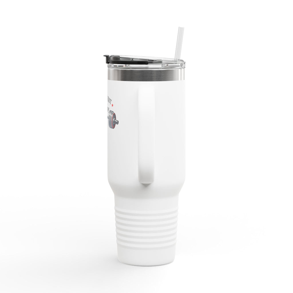 "Working Out Is My Therapy" 40oz Insulated Travel Mug — Fitness Tumbler