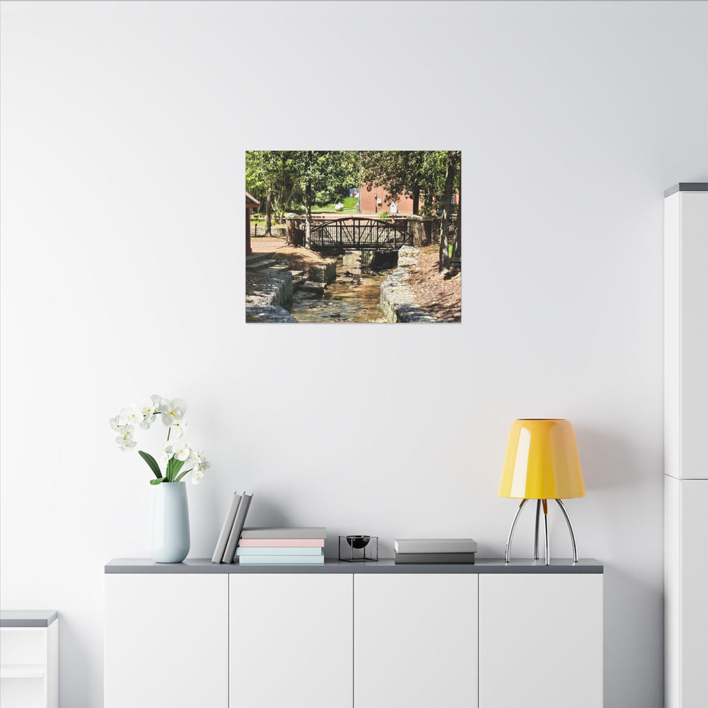 Park Footbridge Photograph Matte Canvas | Stretched Wall Art