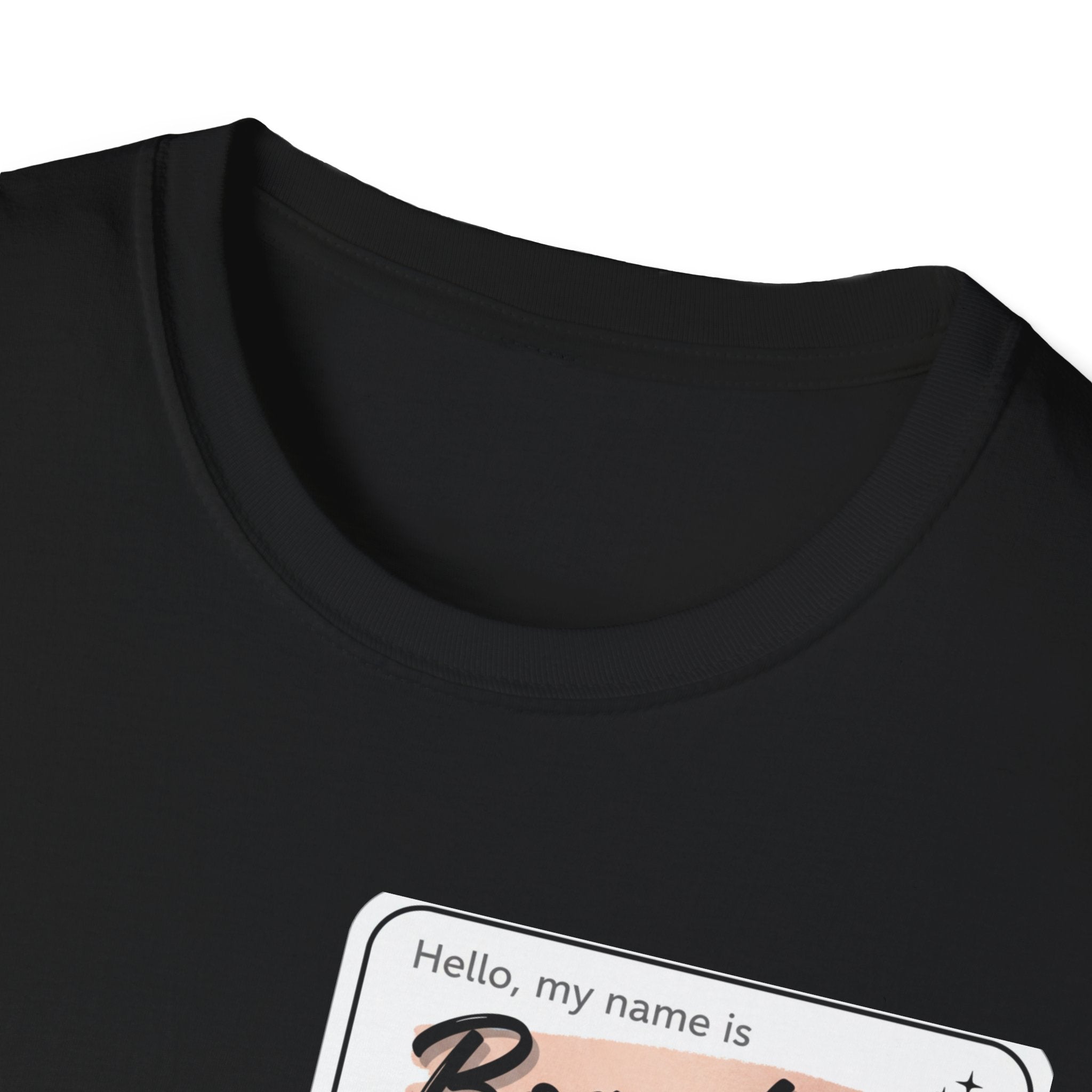 Boss Lady name tag T-Shirt | Feminine script badge design