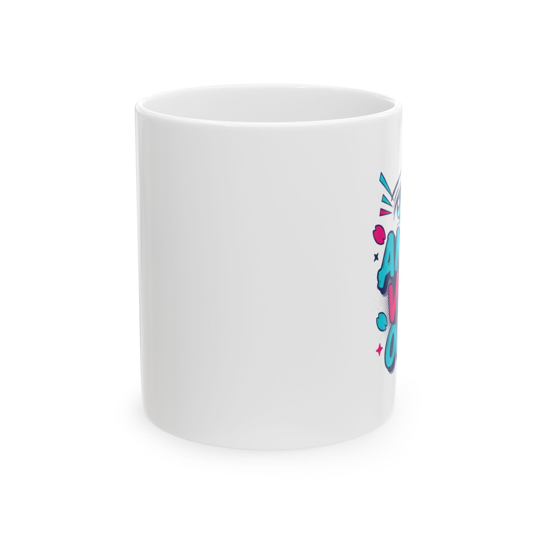 Anime Vibes Only Mug | Pink Blue Pop Art Ceramic Mug