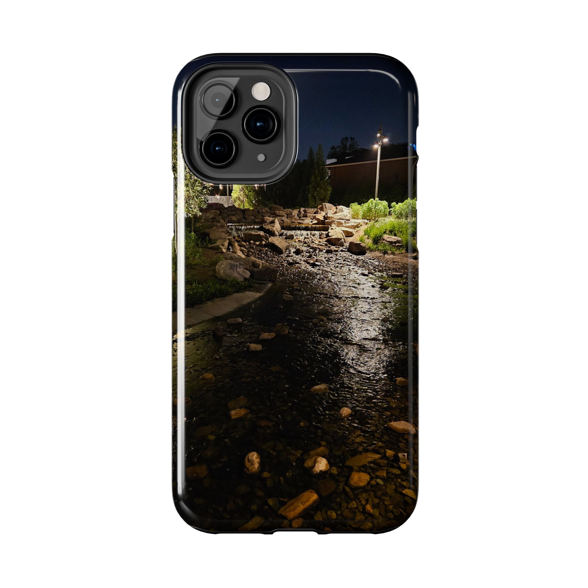 Night River Phone Case — Moody Outdoor Landscape Protective Cover