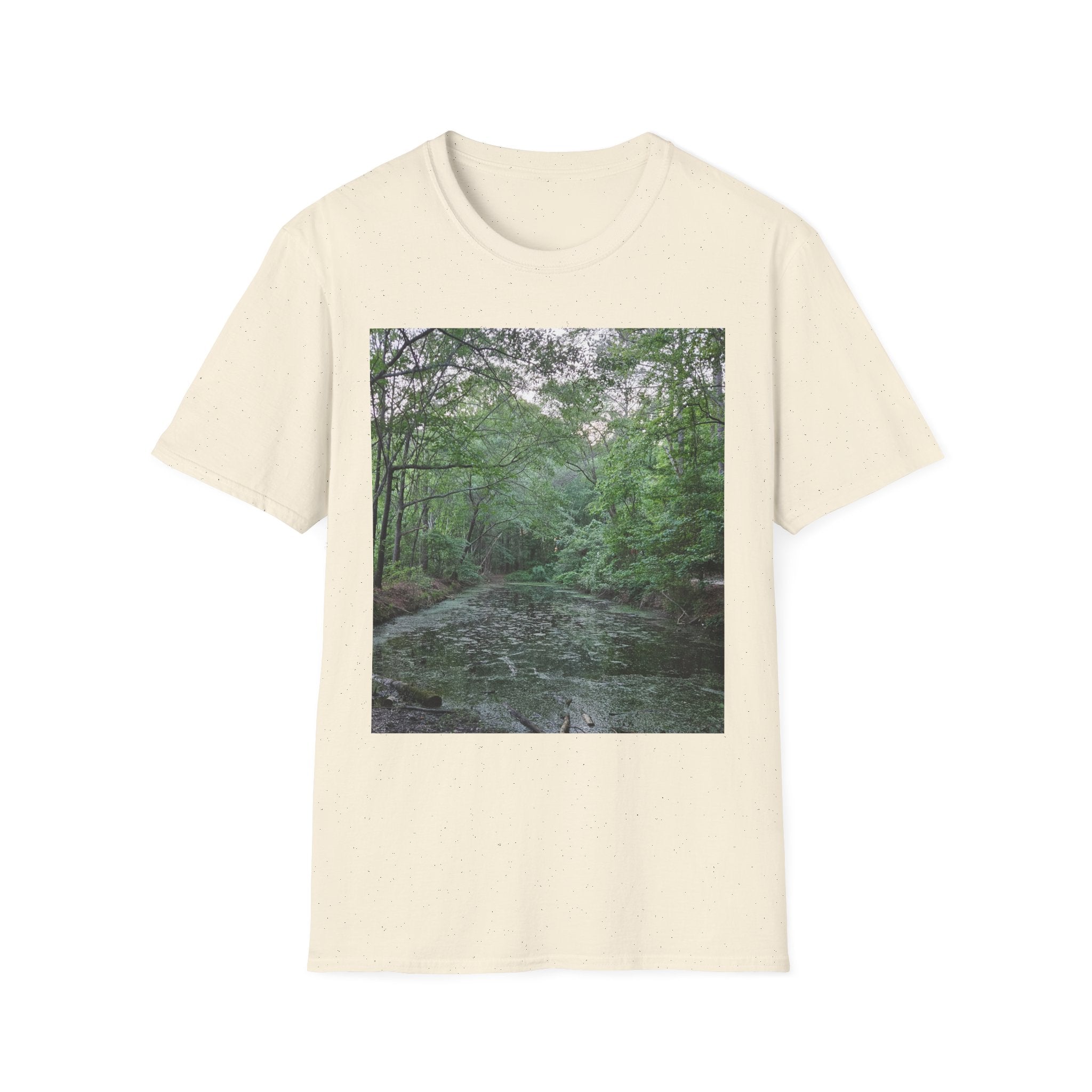 Mossy Pond T‑Shirt — Serene Green Nature Photography Tee