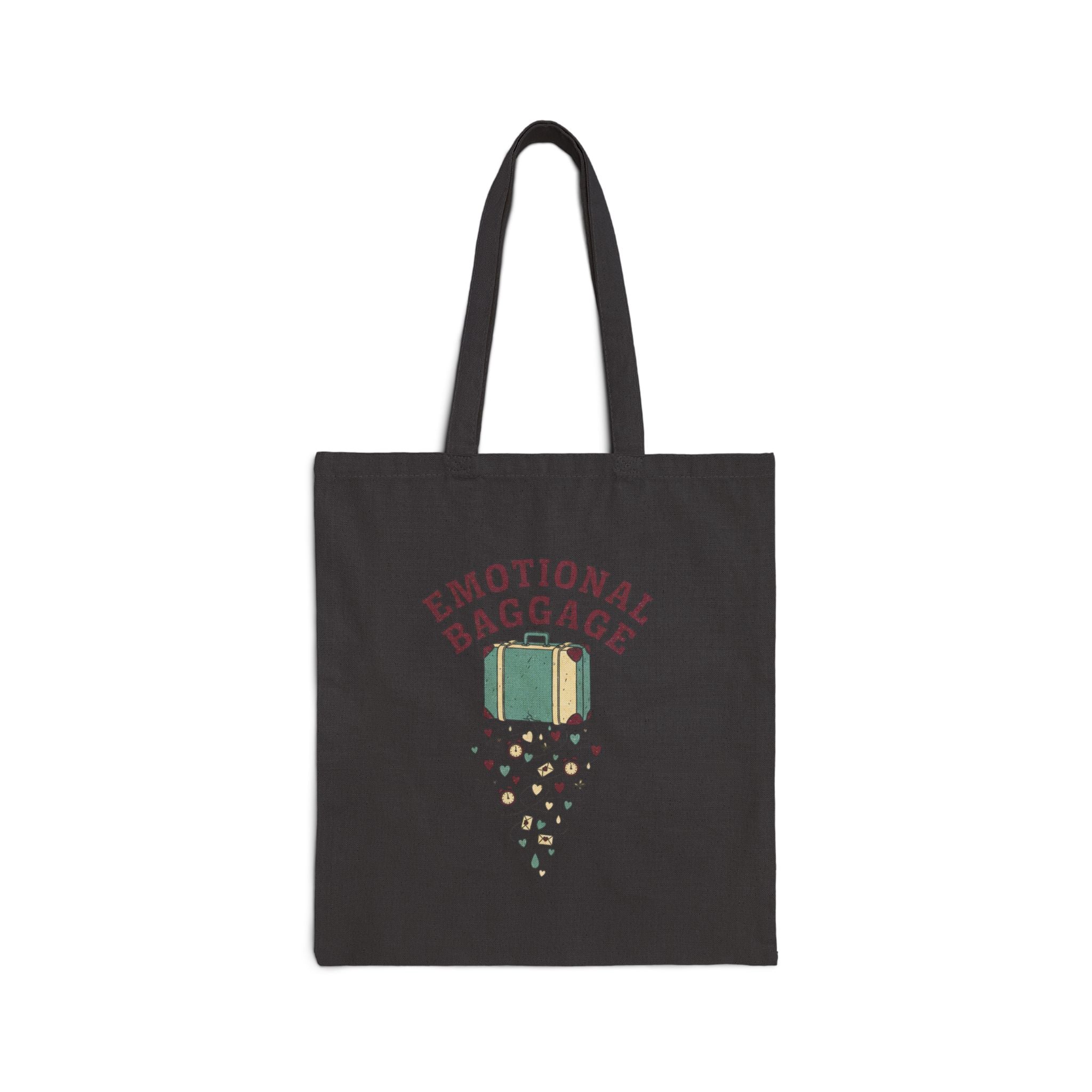 Emotional Baggage tote bag | vintage suitcase illustration