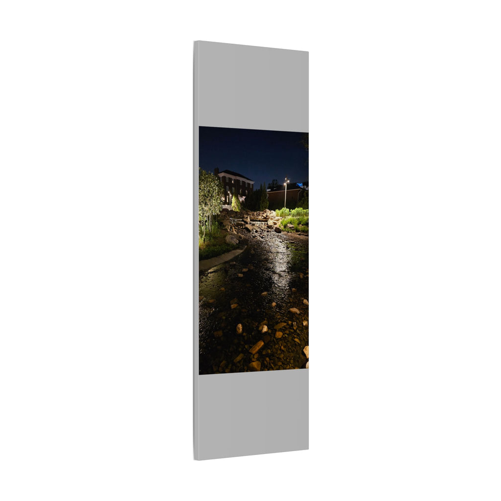 Nighttime Waterfall Landscape Canvas | Matte Stretched Wall Art