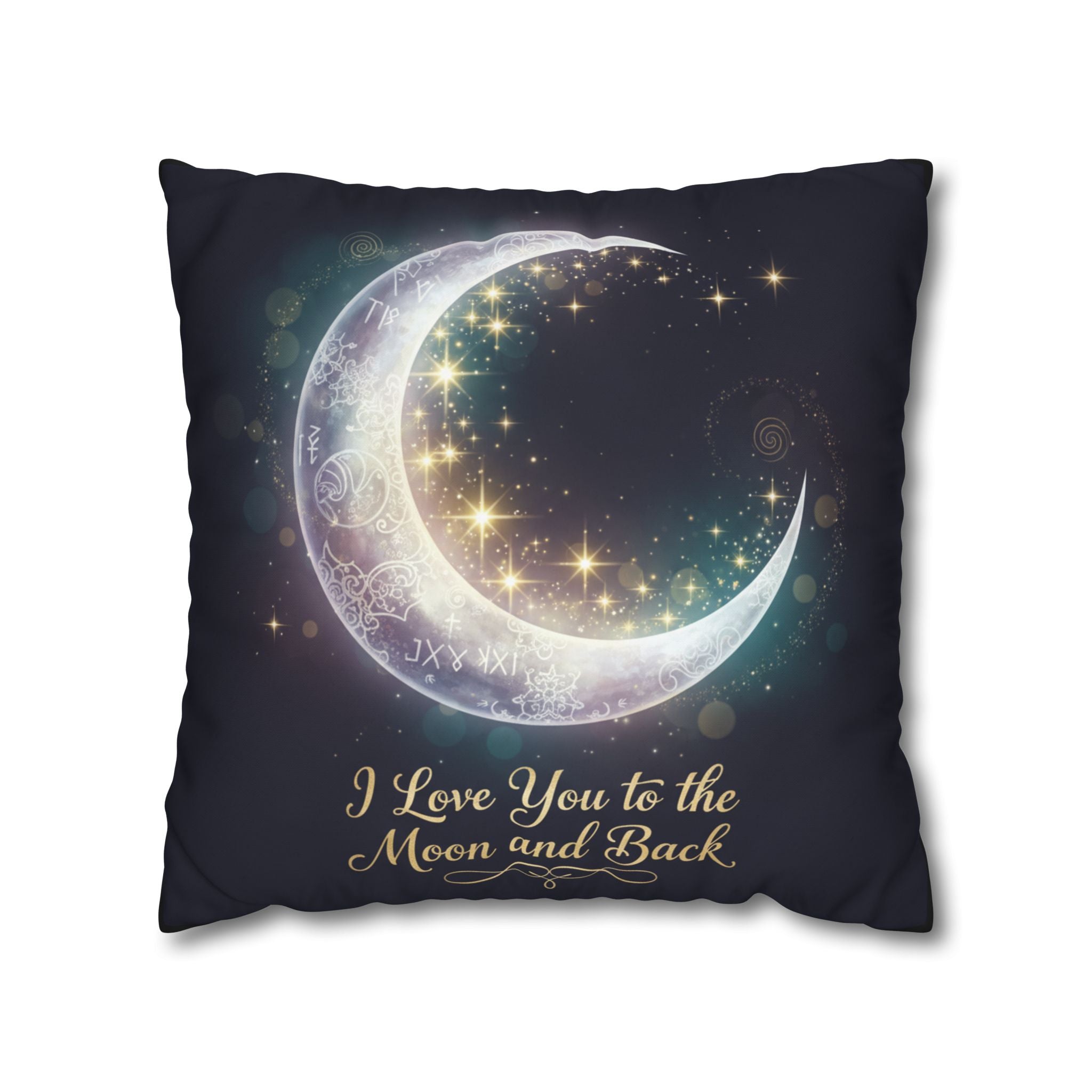 I Love You to the Moon and Back Pillowcase | Square Canvas Pillowcase