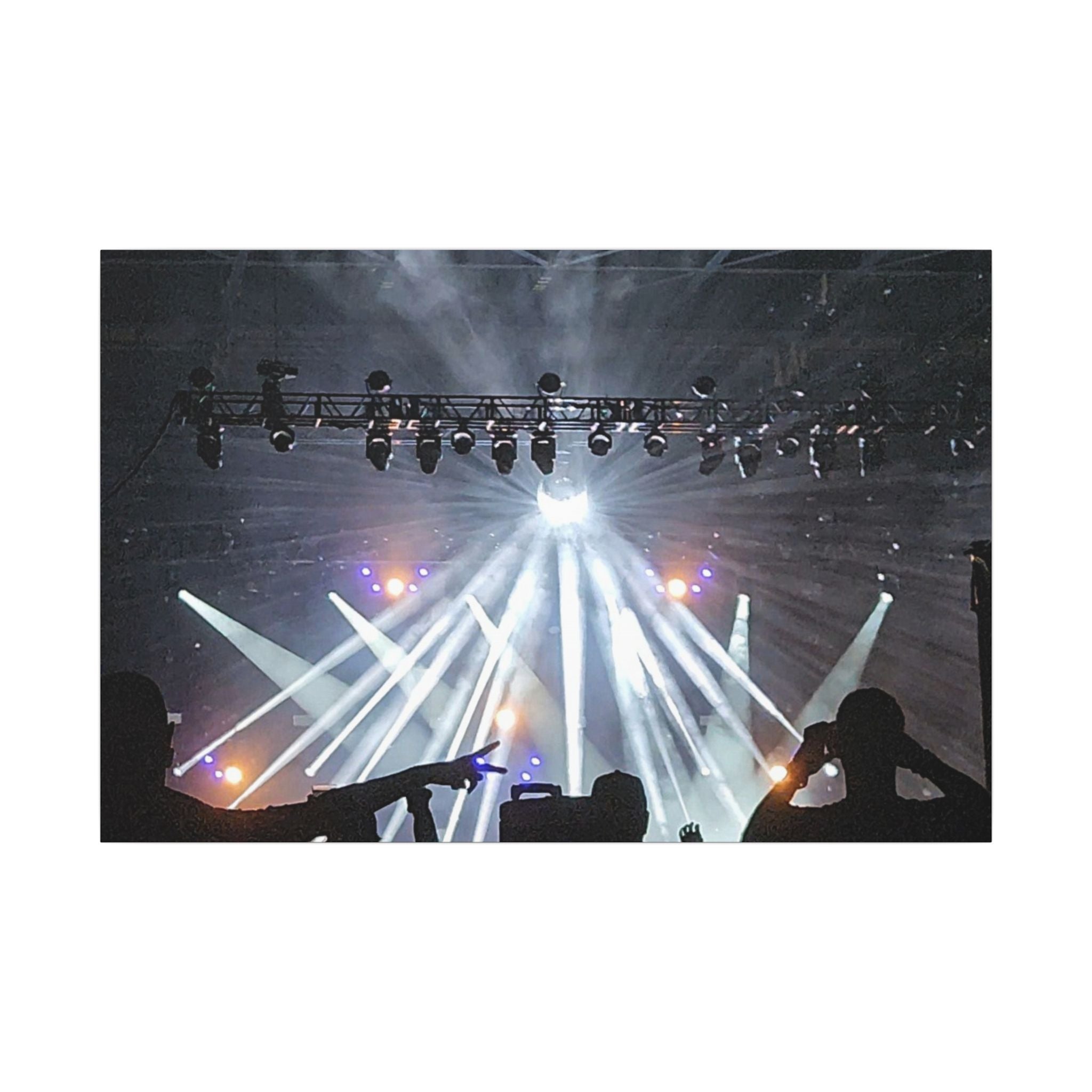 Concert Stage Lights Canvas, Matte Stretched Wall Art | Live Music