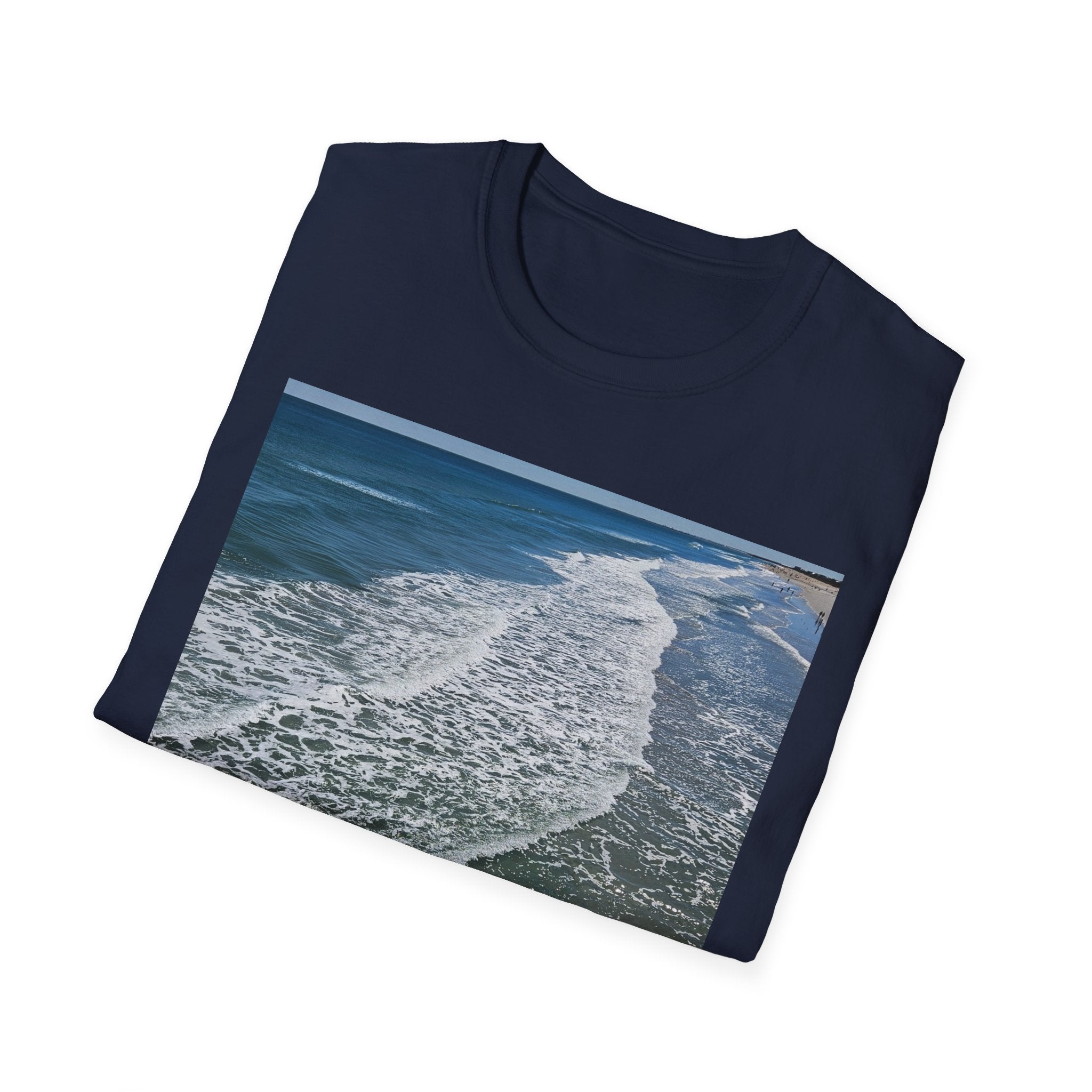 Beach Waves Photo T-Shirt — Coastal Ocean Surf Graphic Tee