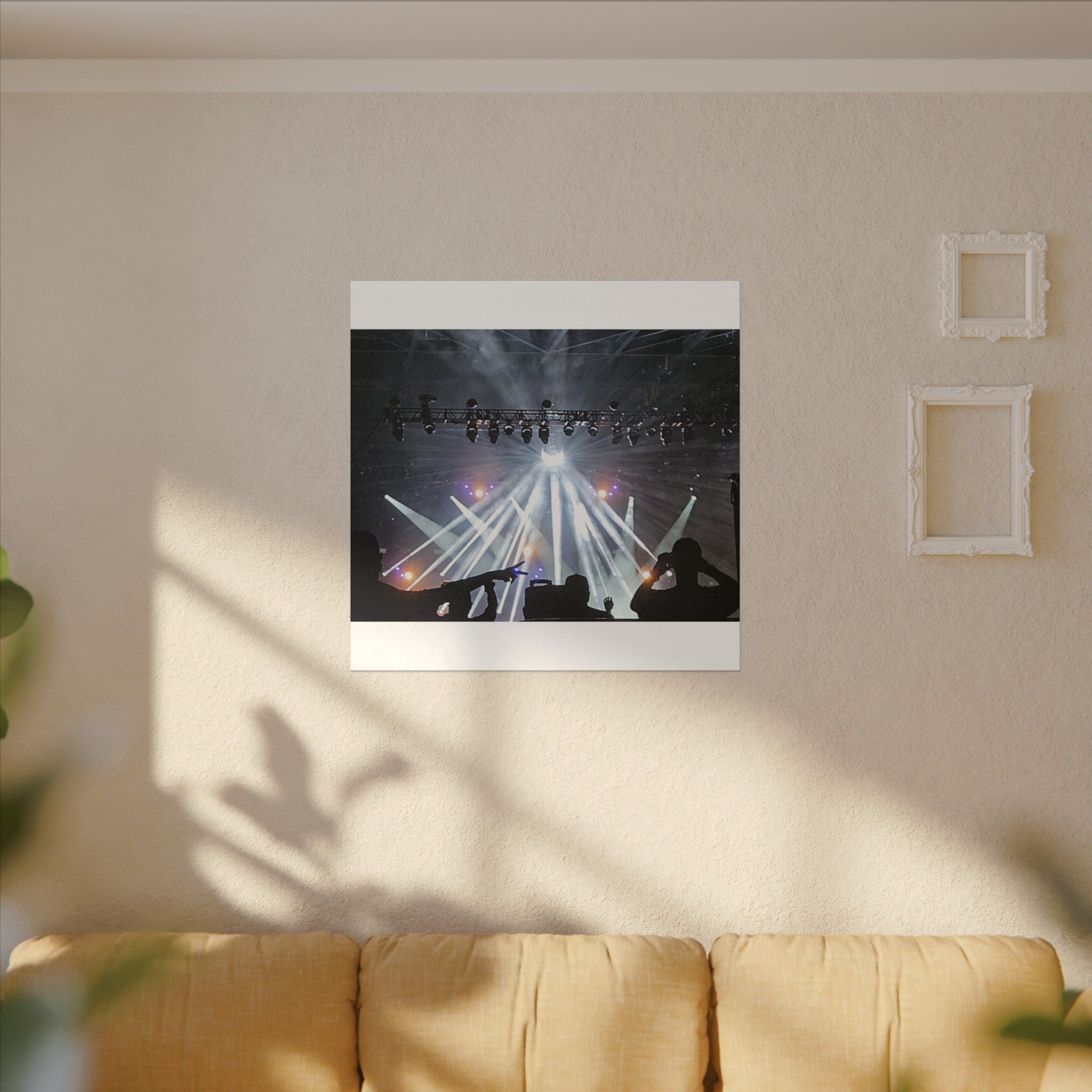 Concert Stage Lights Canvas, Matte Stretched Wall Art | Live Music