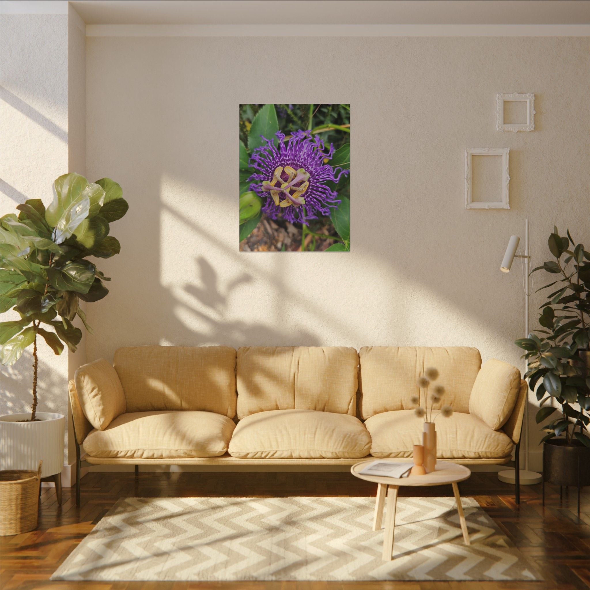 Purple Passionflower Botanical Canvas