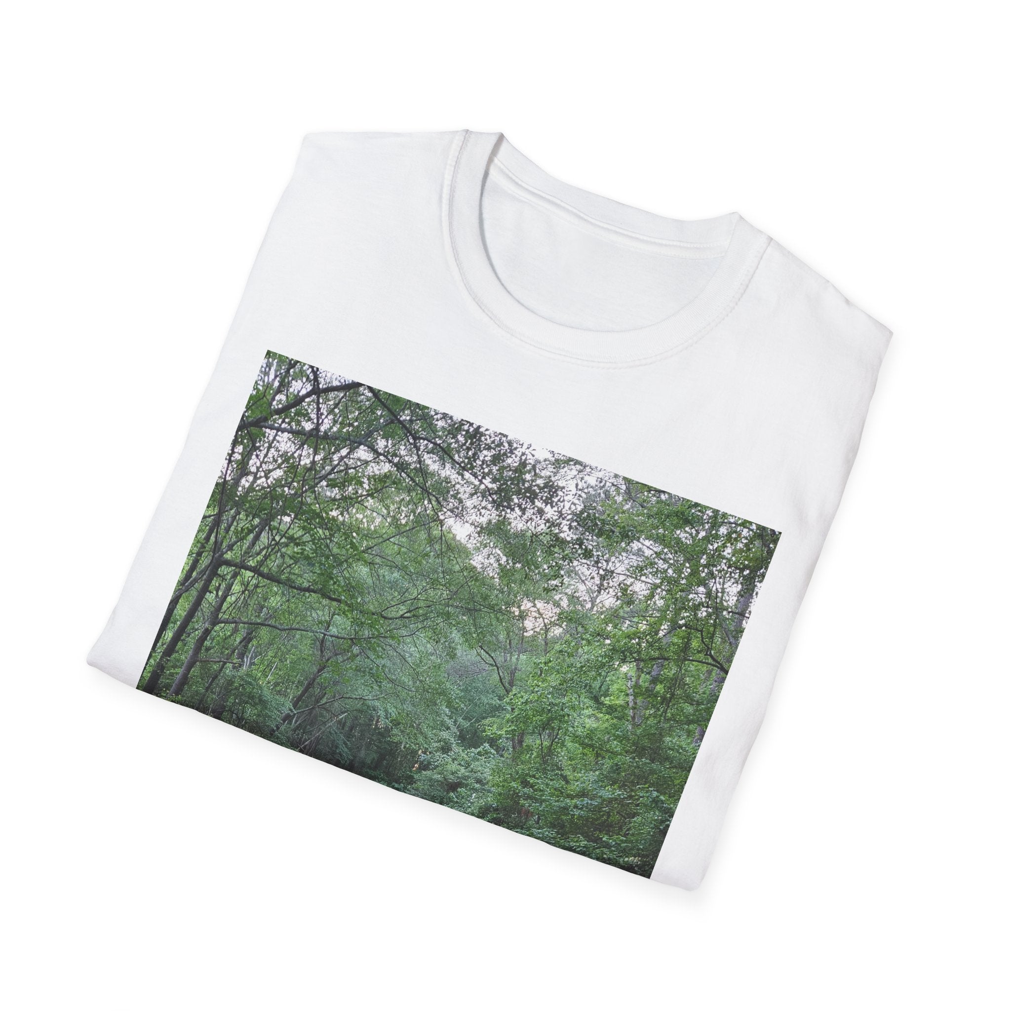 Mossy Pond T‑Shirt — Serene Green Nature Photography Tee
