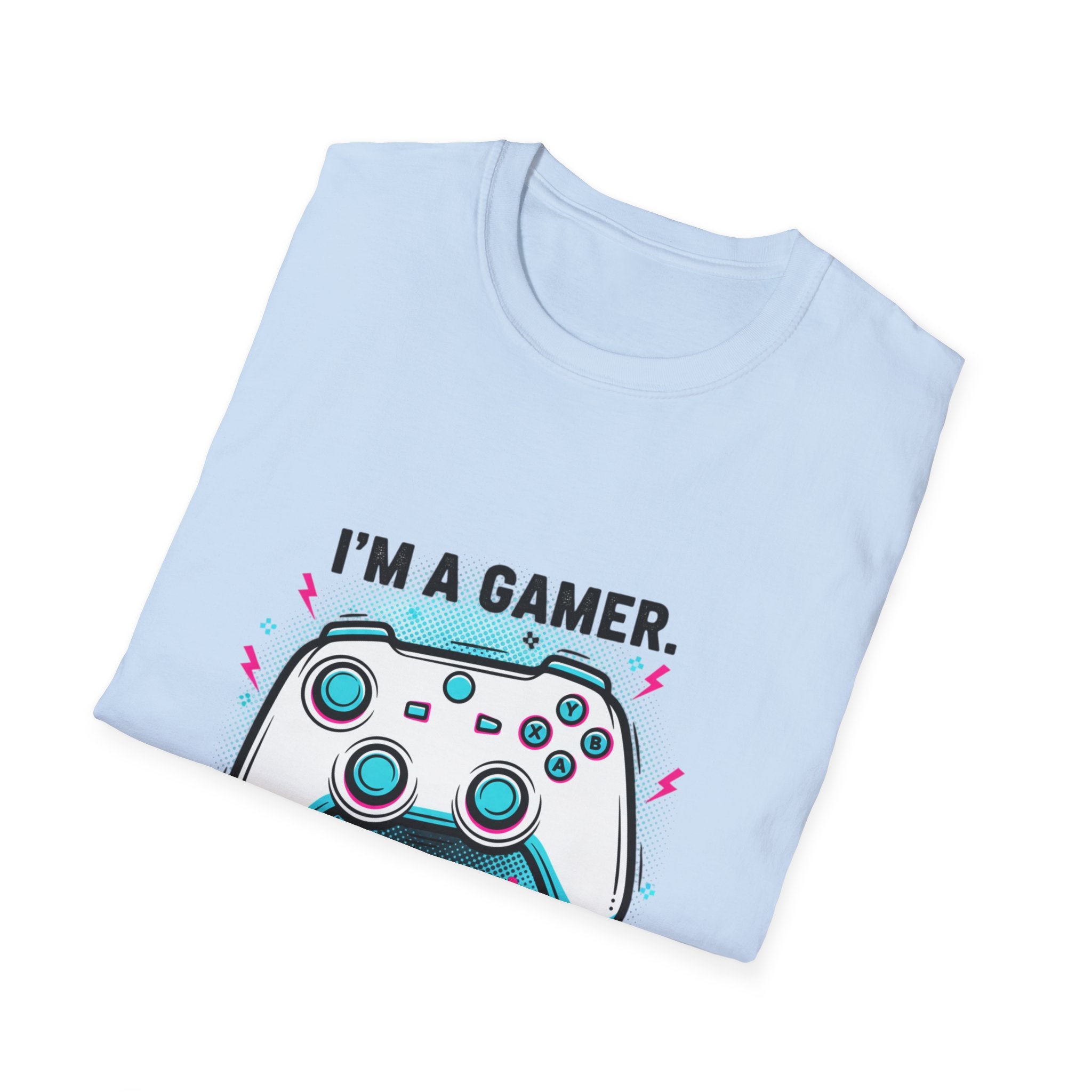 Im a Gamer, What's Your Superpower Graphic T-Shirt | Retro Neon Gaming Console Text