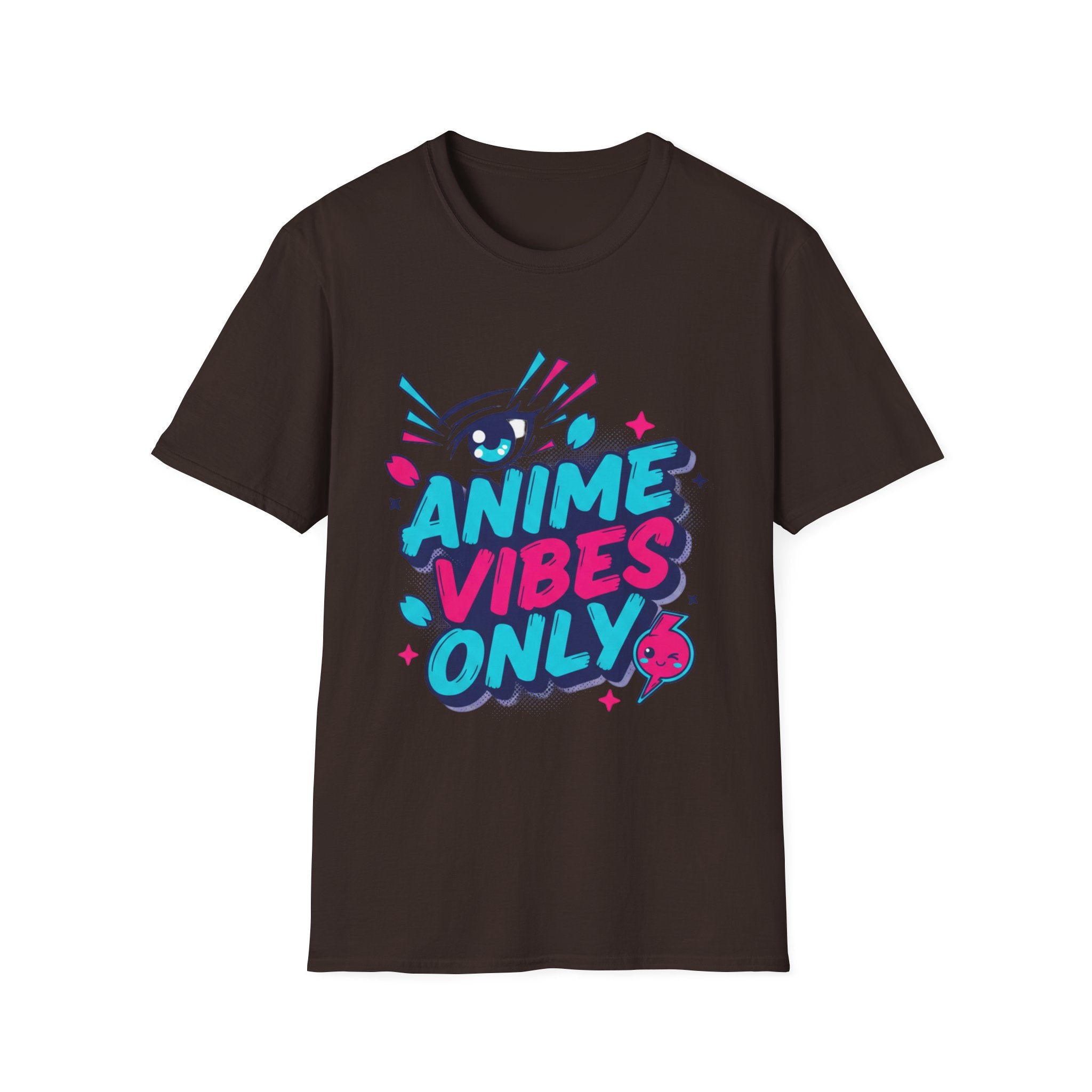 Anime Vibes Only T-Shirt | Retro Neon Anime Eye Design