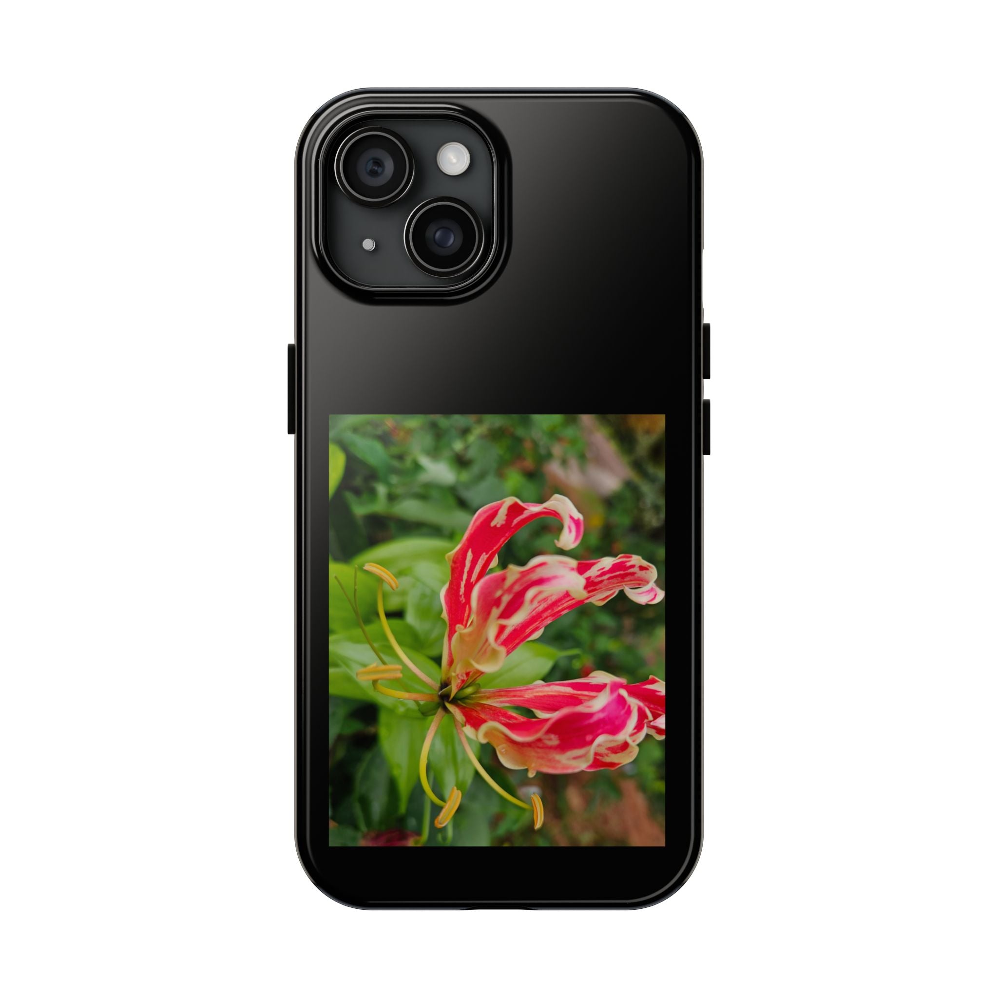 Gloriosa Lily Tough Phone Case | Red Tropical Flower Phone Case