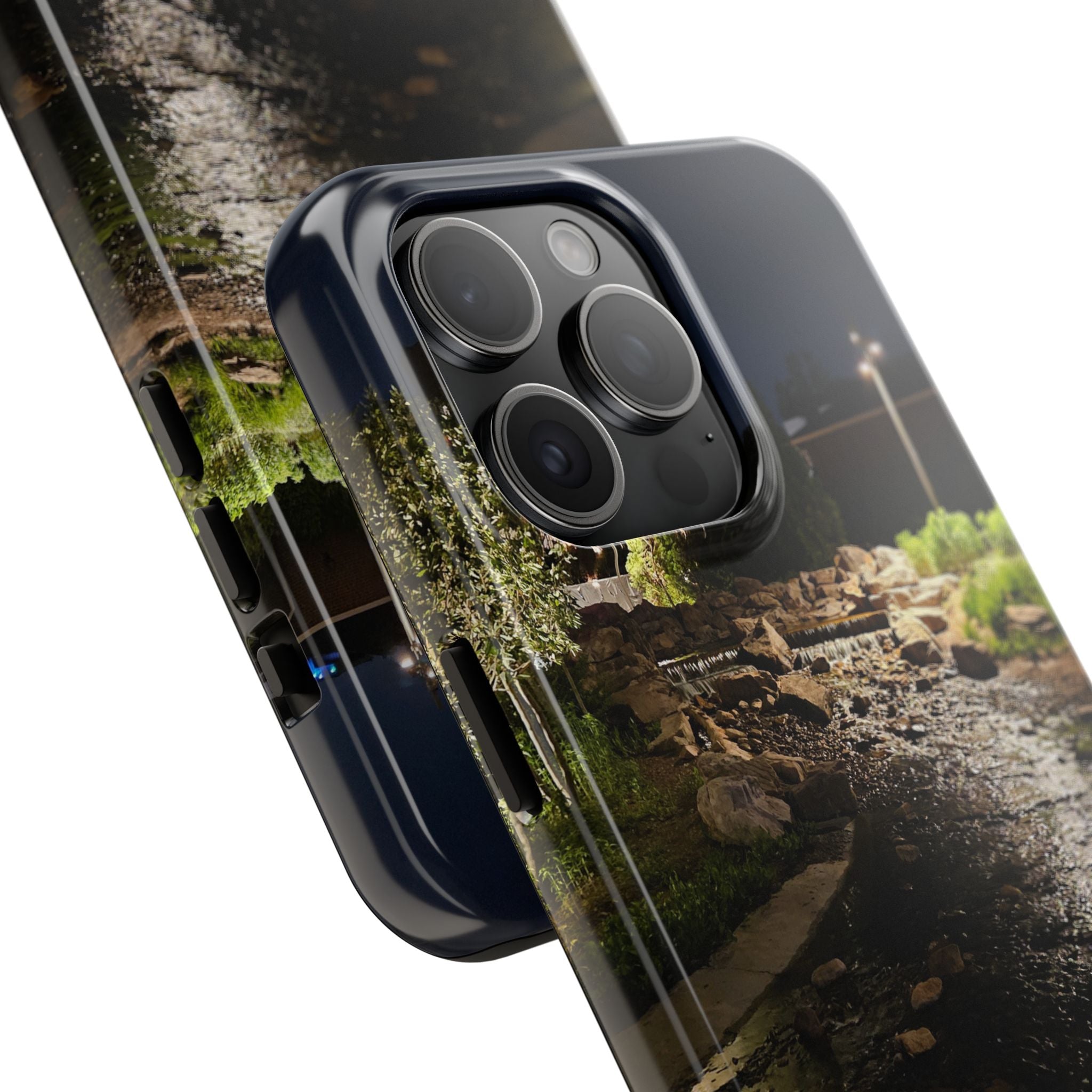 Night River Phone Case — Moody Outdoor Landscape Protective Cover