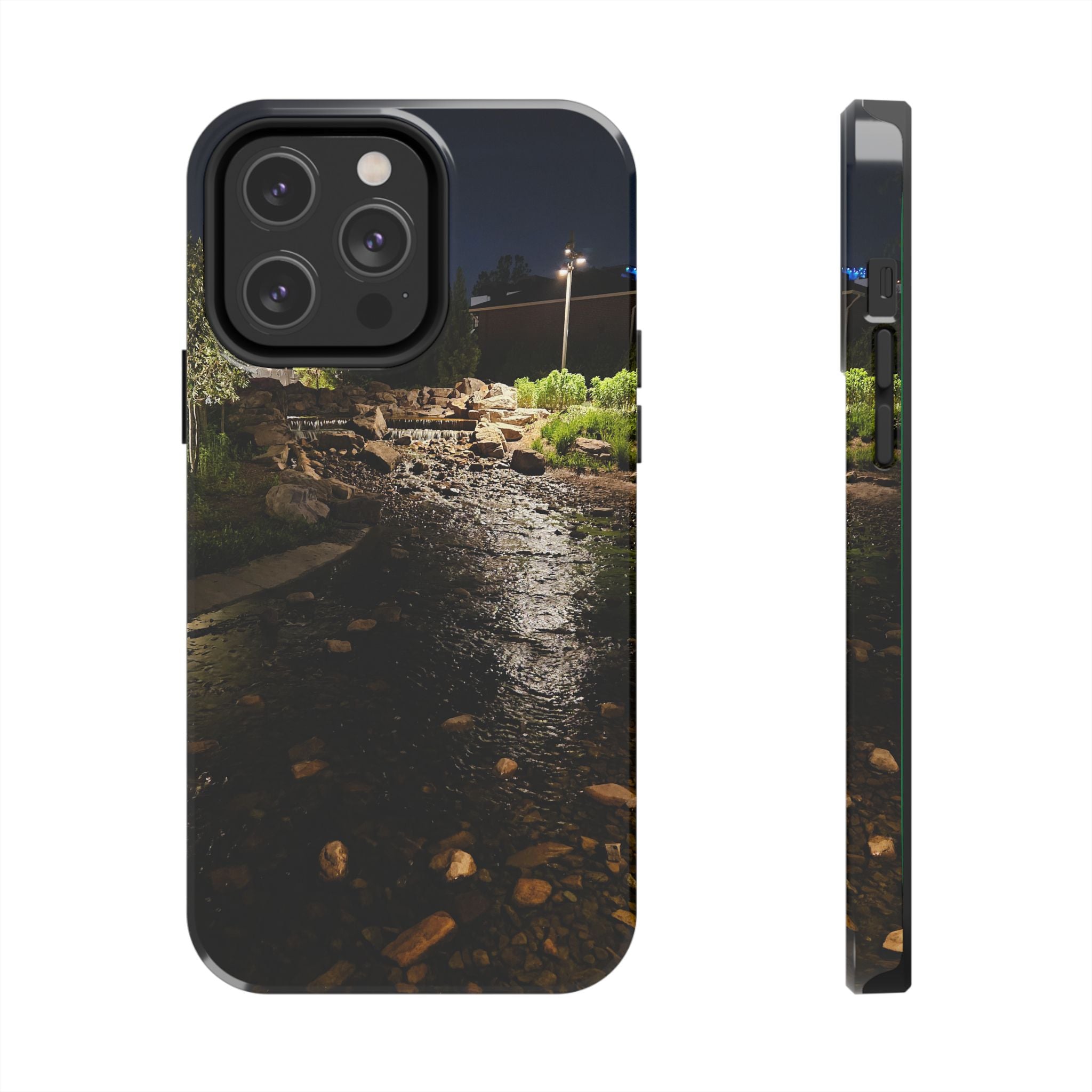 Night River Phone Case — Moody Outdoor Landscape Protective Cover